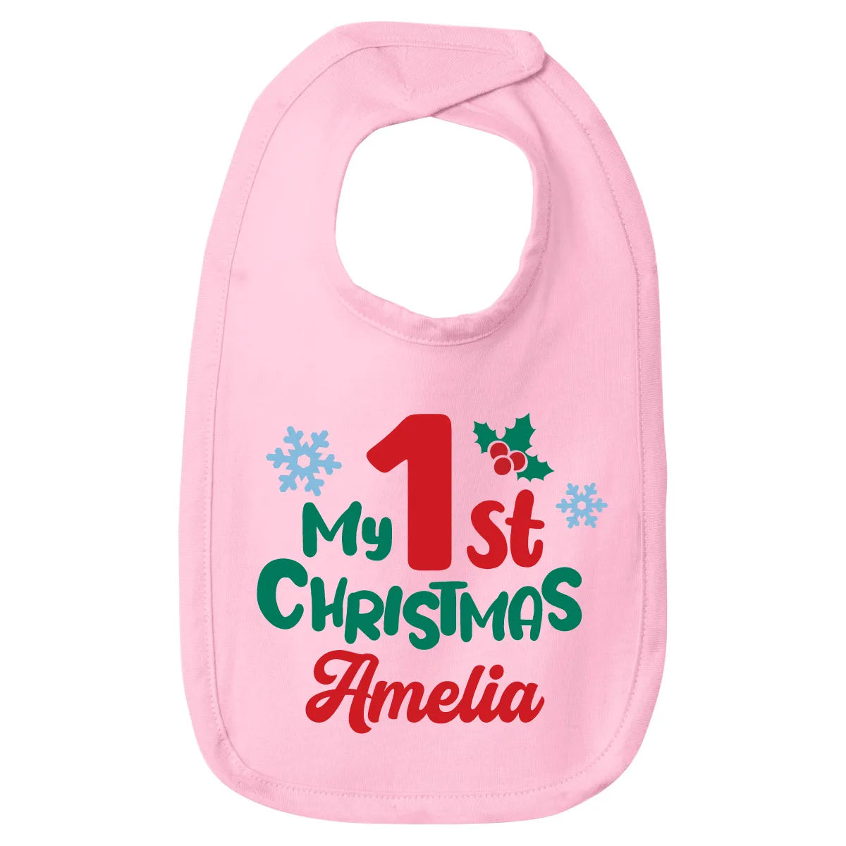 Personalized My 1st Christmas Baby Bib