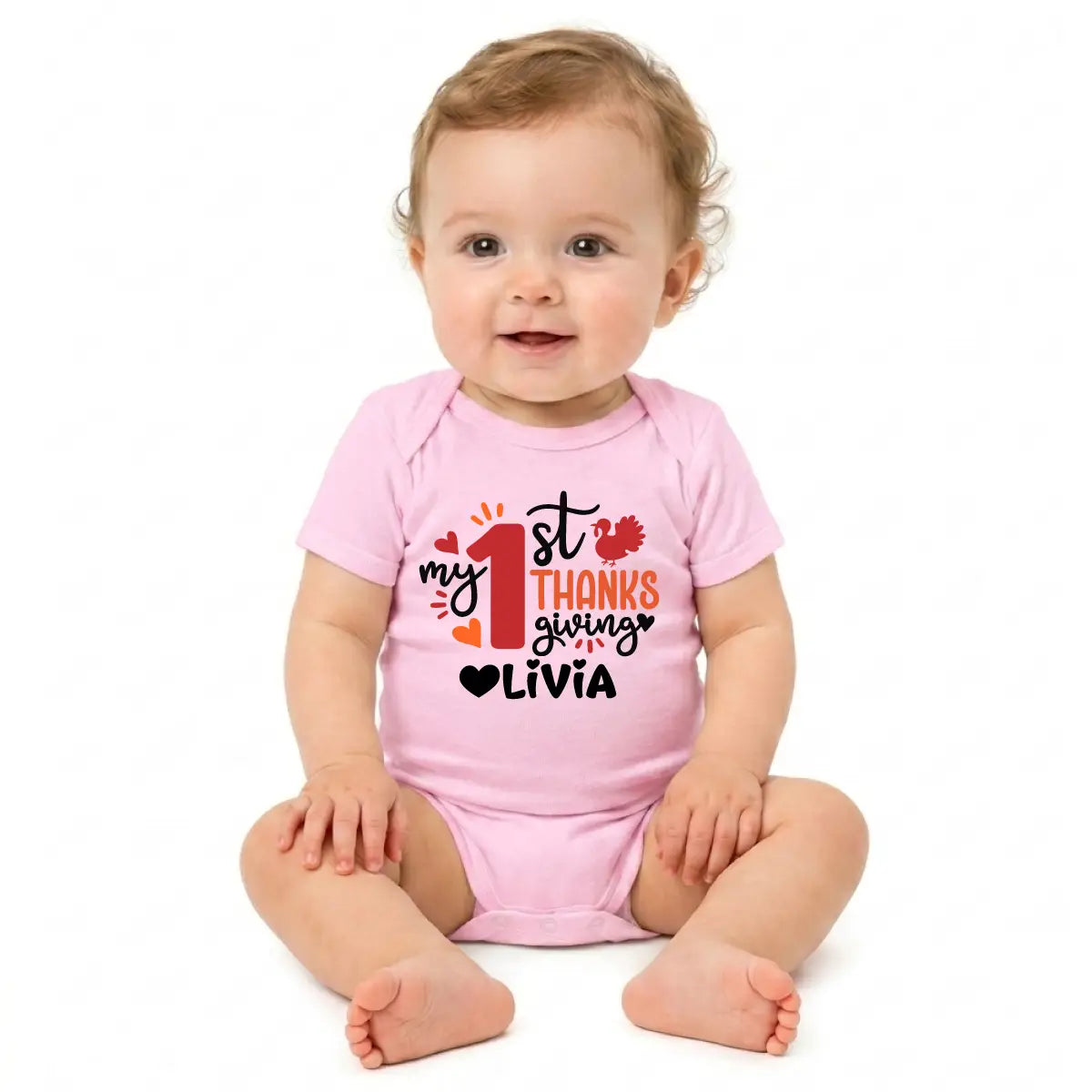Personalized Thanksgiving Baby Bodysuit