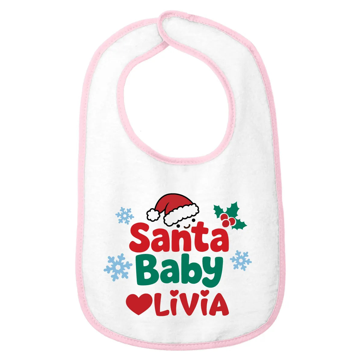 Personalized Santa Baby Christmas Bib