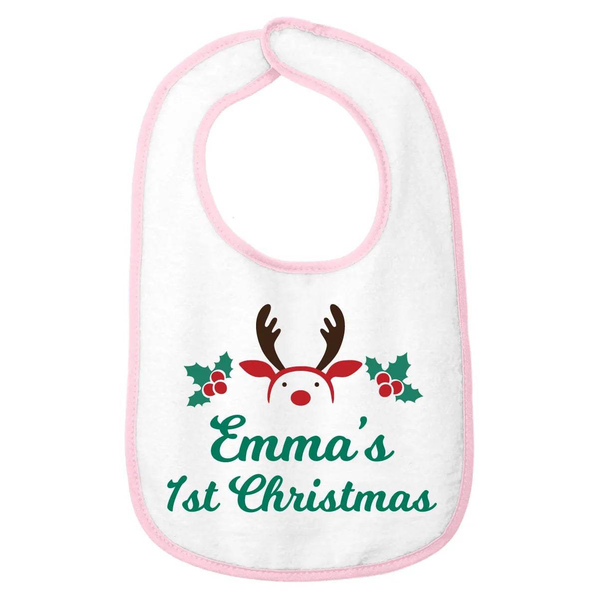 Personalized Christmas Baby Bib