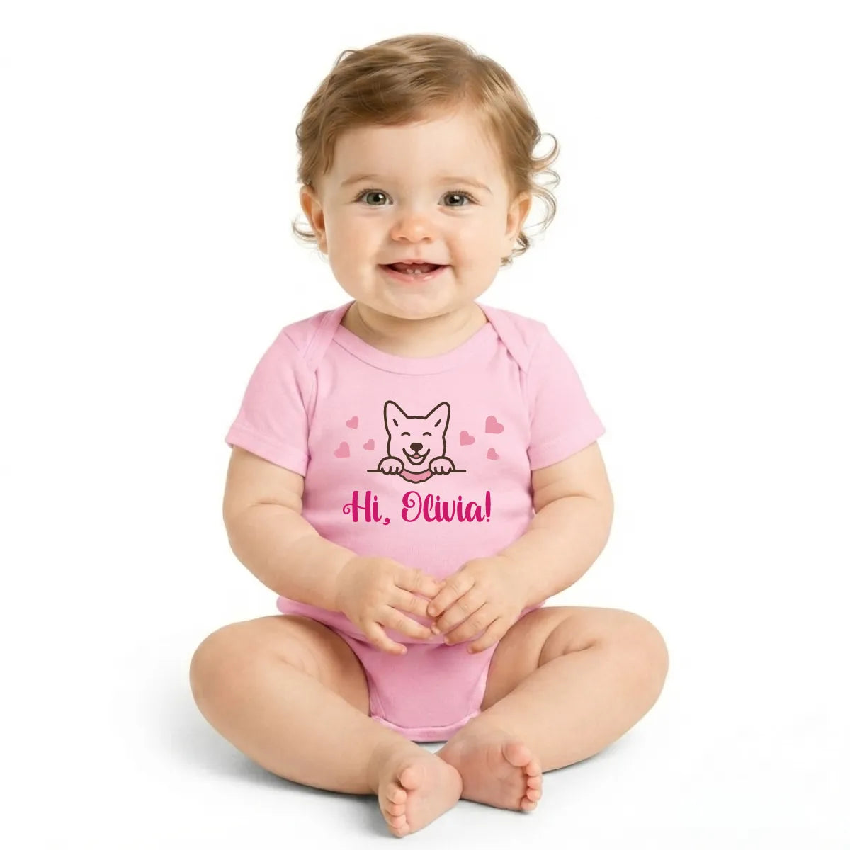 Personalized Puppy Baby Bodysuit
