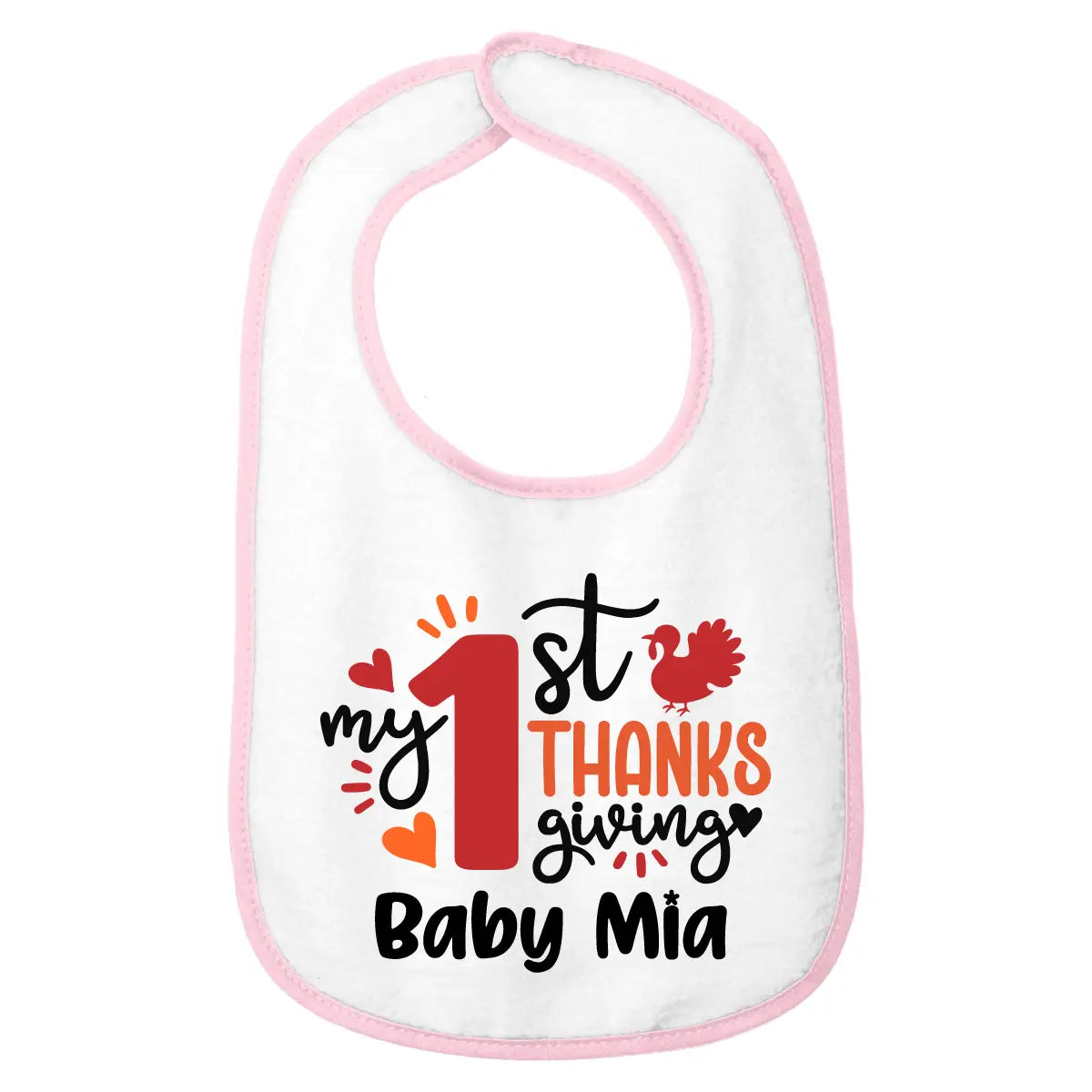 Personalized Thanksgiving Baby Bib