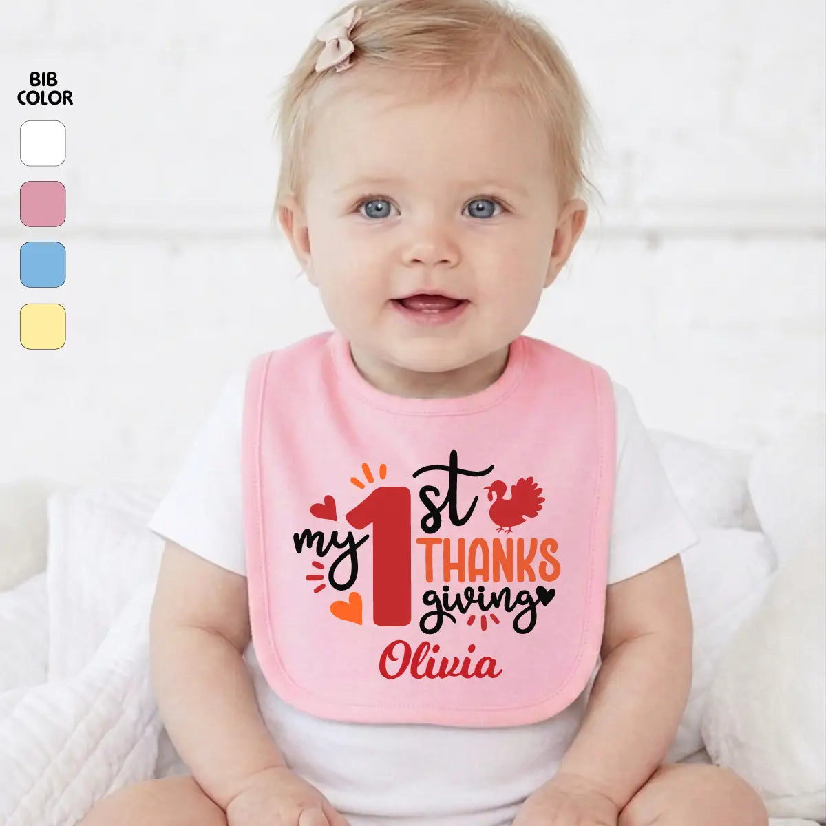 Personalized Thanksgiving Baby Bib
