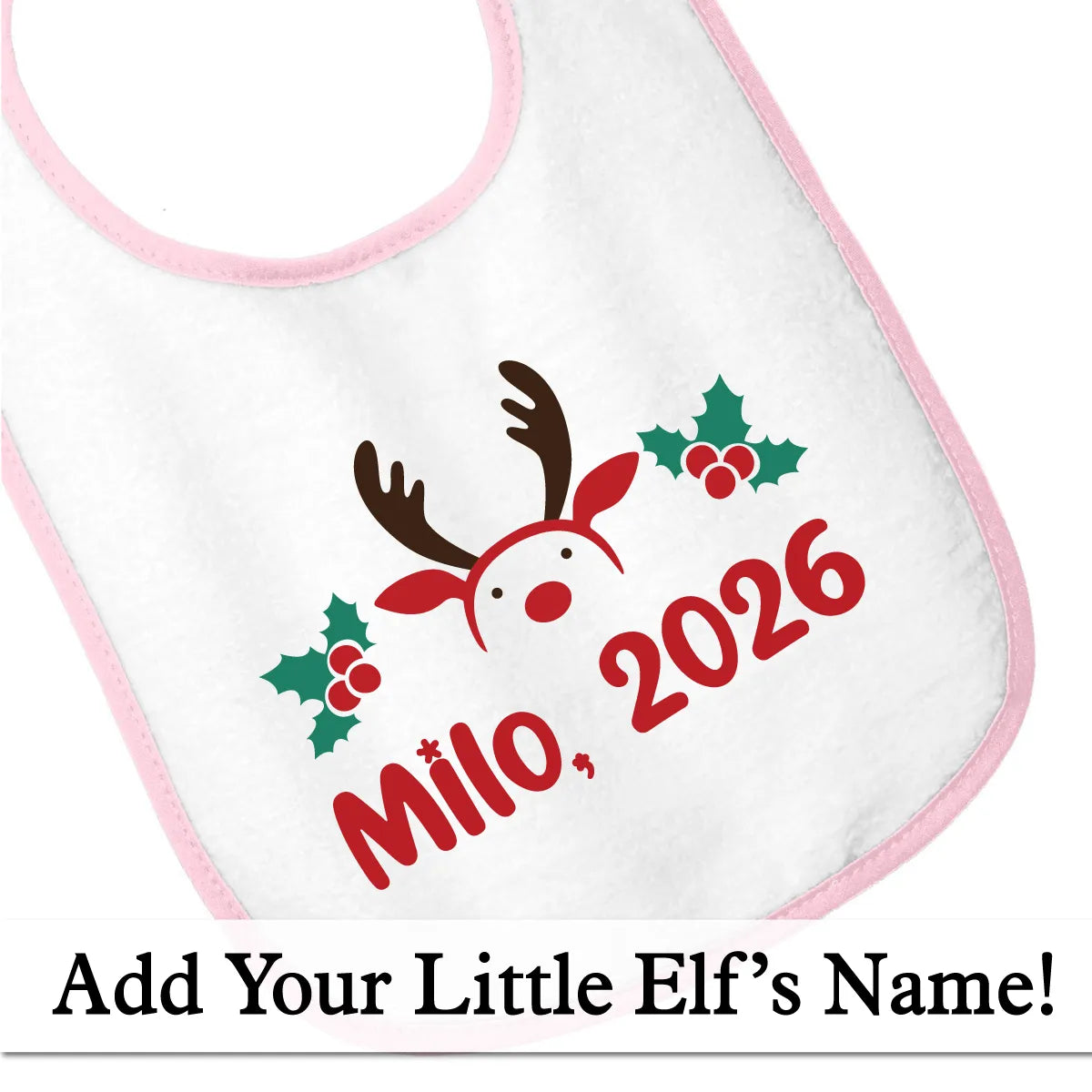Personalized Christmas Baby Bib