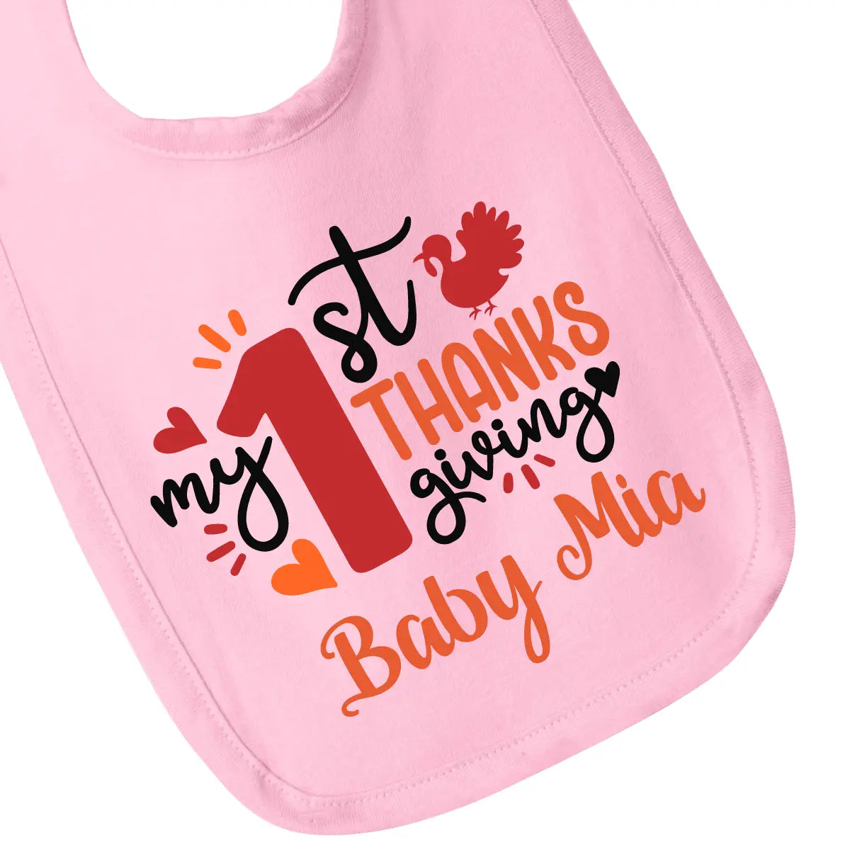 Personalized Thanksgiving Baby Bib
