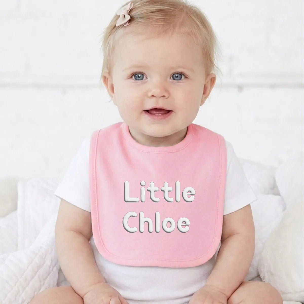 Personalized Puff Jersey Baby Bib