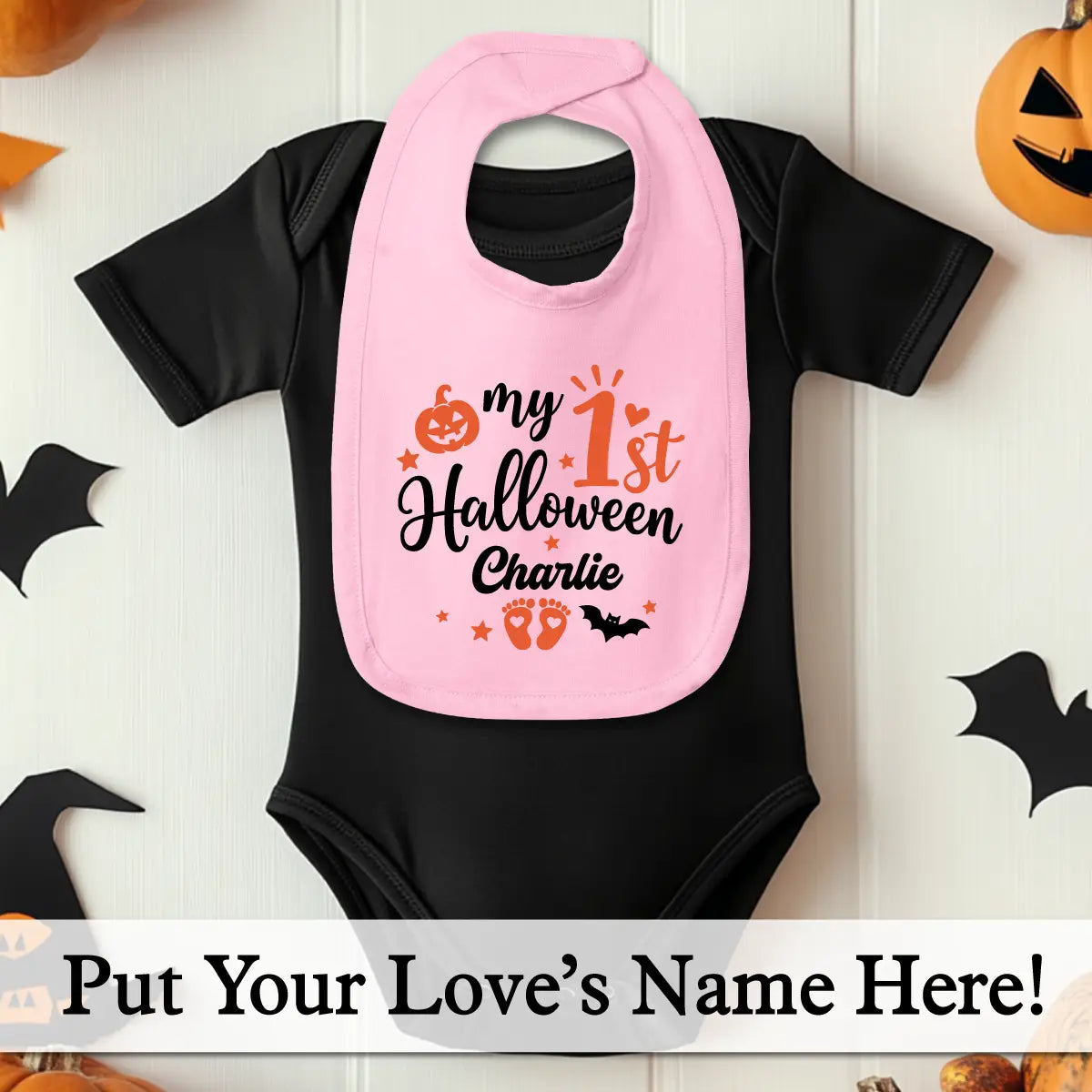 Personalized My 1st Halloween Baby Bib