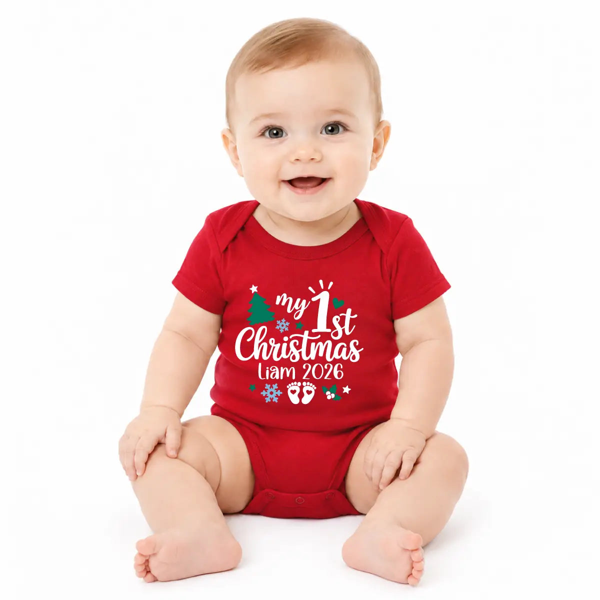 1st Christmas Baby Bodysuit