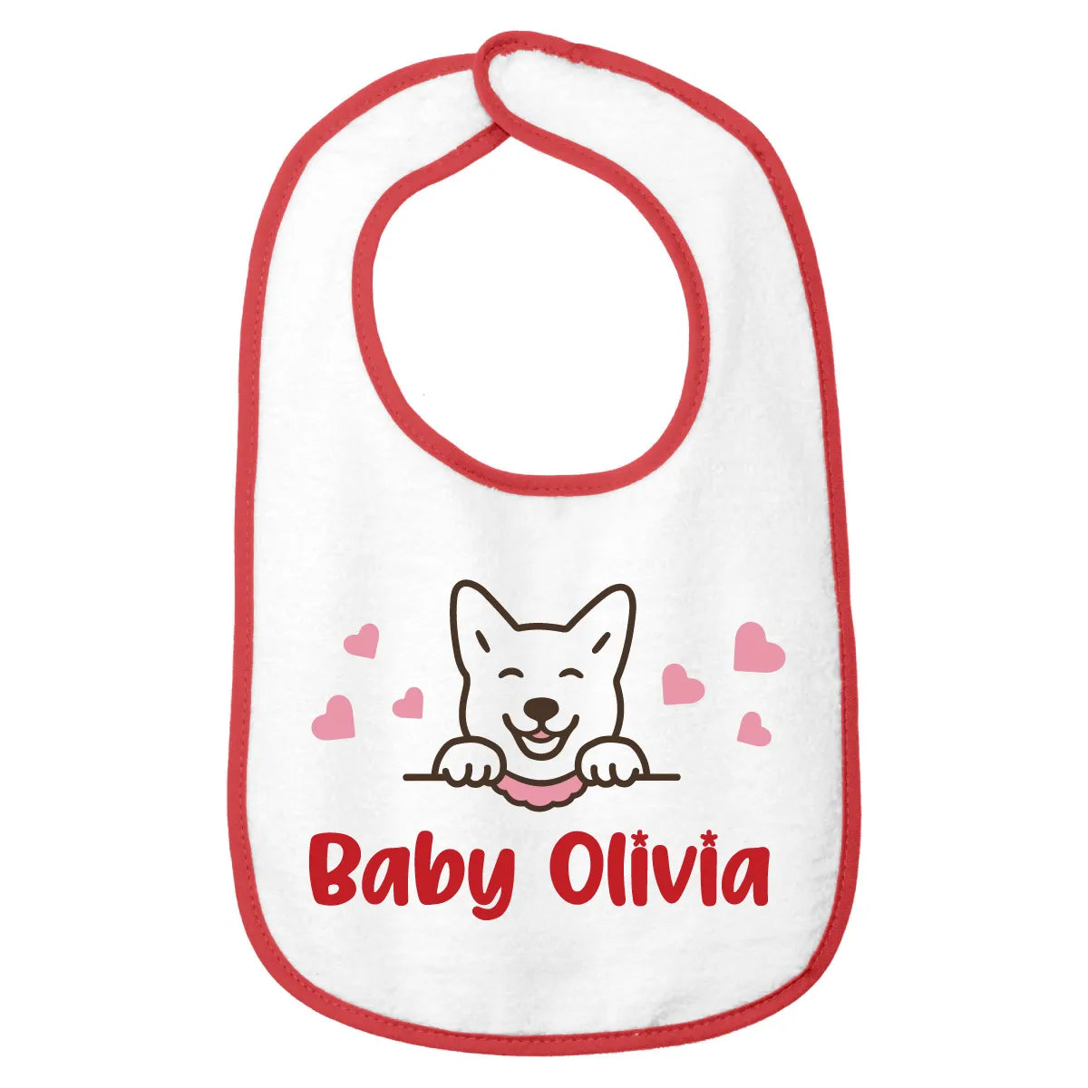 Personalized Cotton Terry  Baby Bib