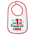 Personalized My 1st Christmas Baby Bib