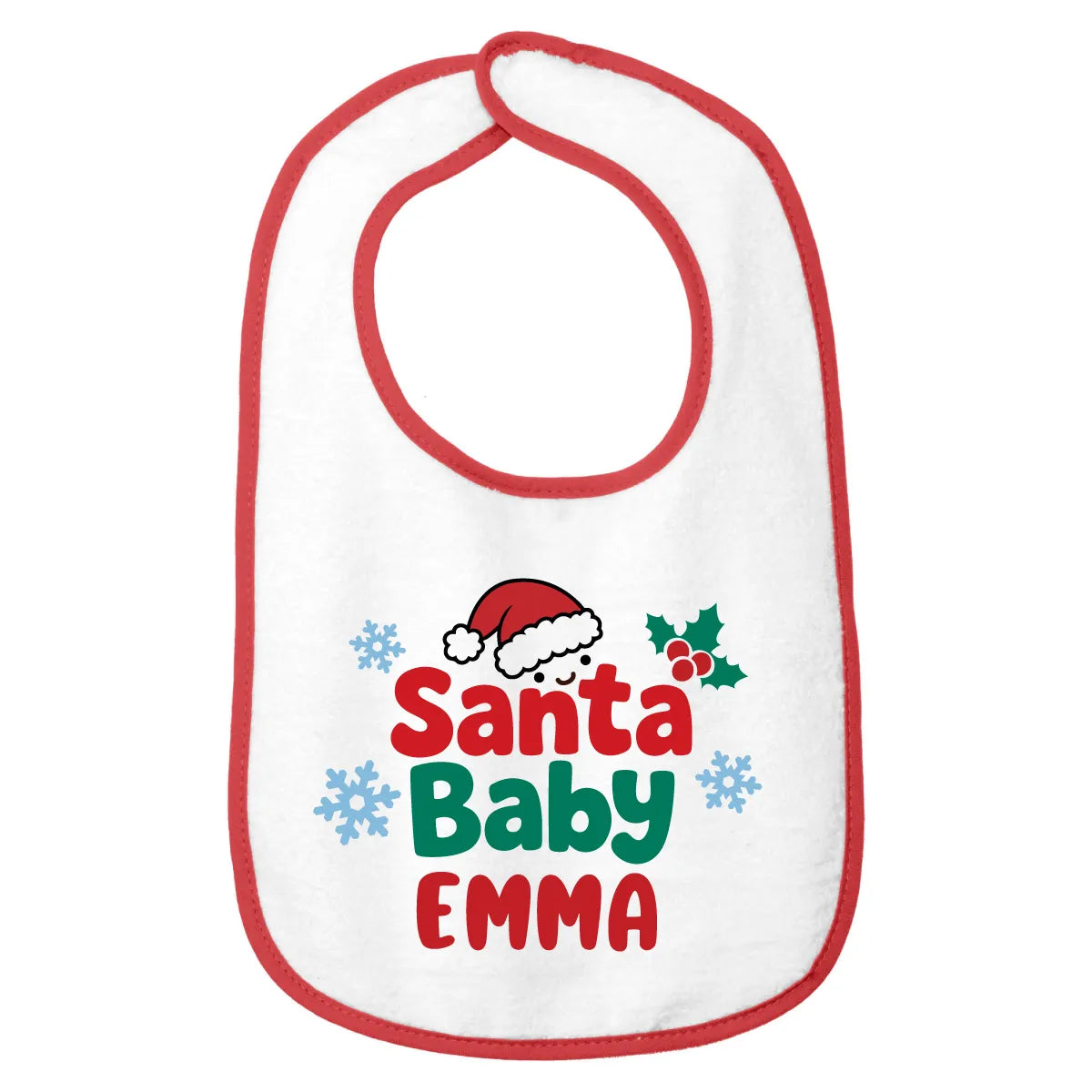 Personalized Santa Baby Christmas Bib