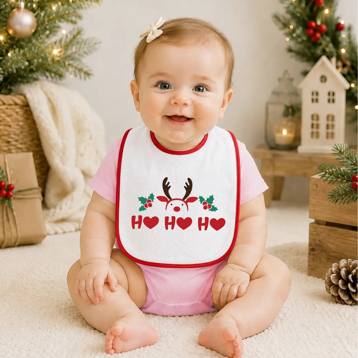 Personalized Christmas Baby Bib