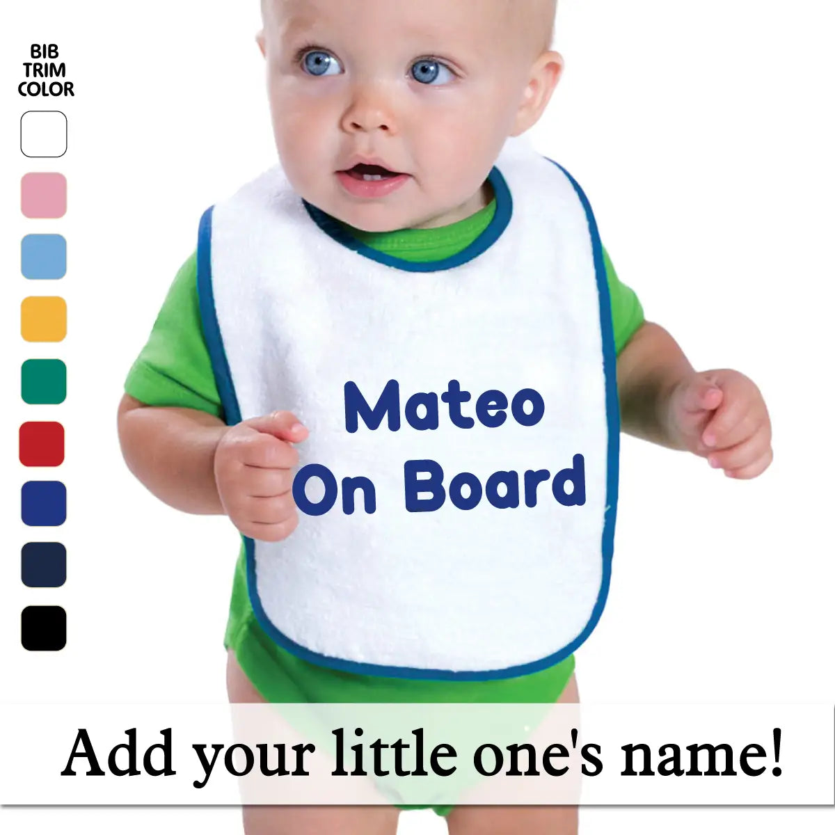 Personalized Cotton Terry Baby Bib
