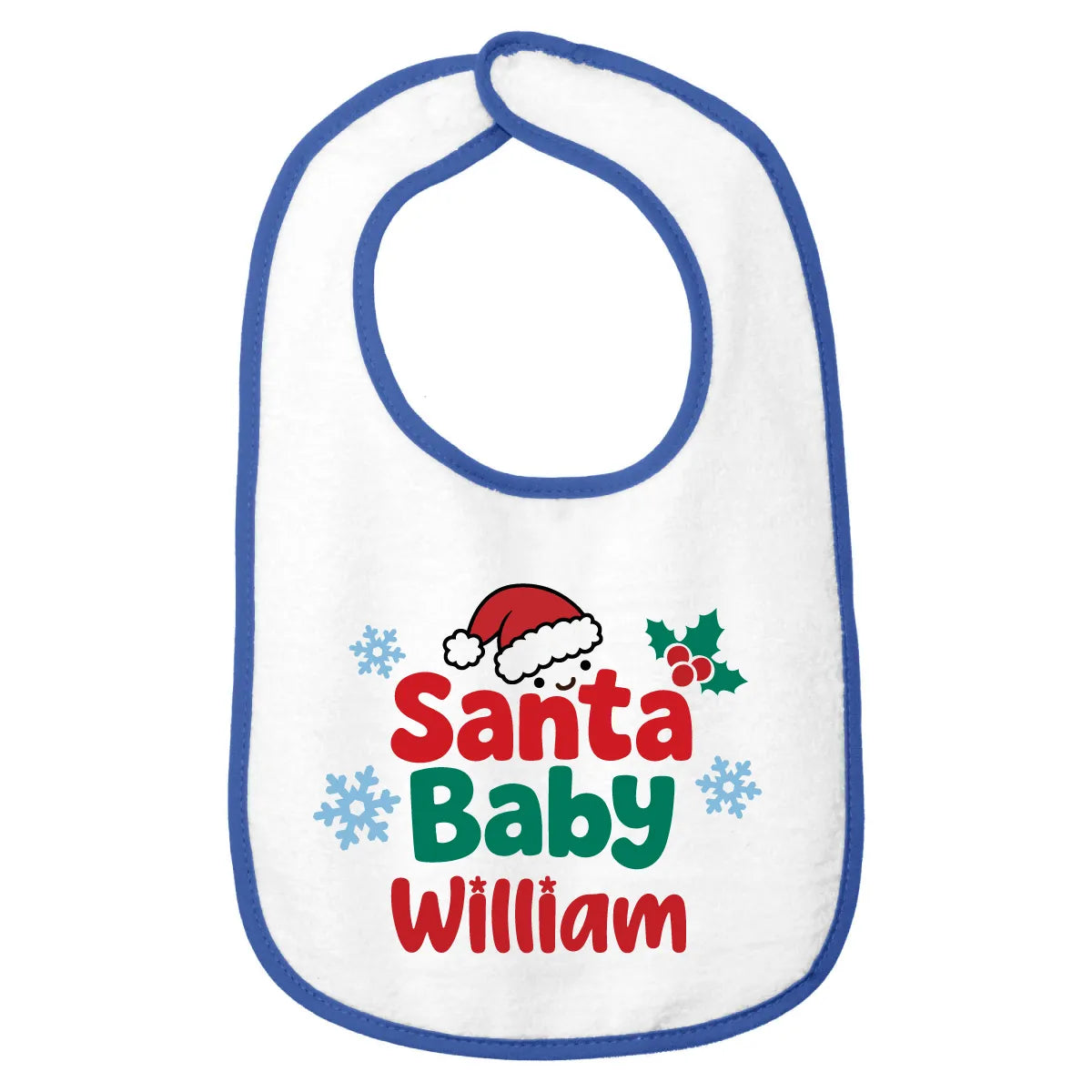 Personalized Santa Baby Christmas Bib