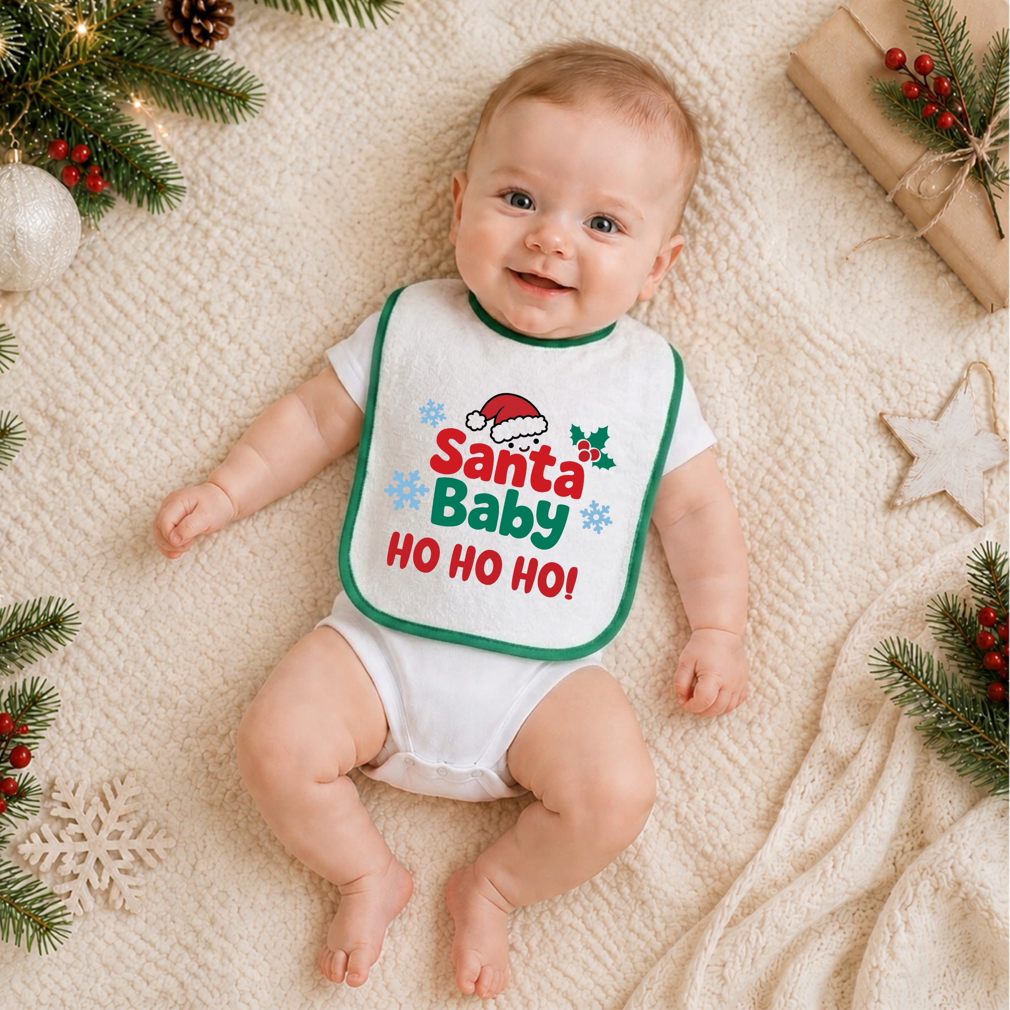 Personalized Christmas Baby Bib