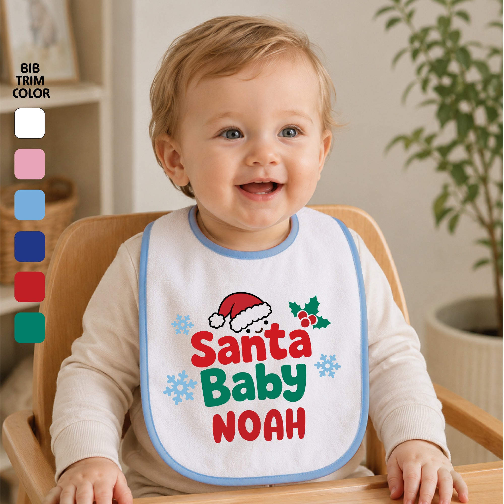 Personalized Christmas Baby Bib