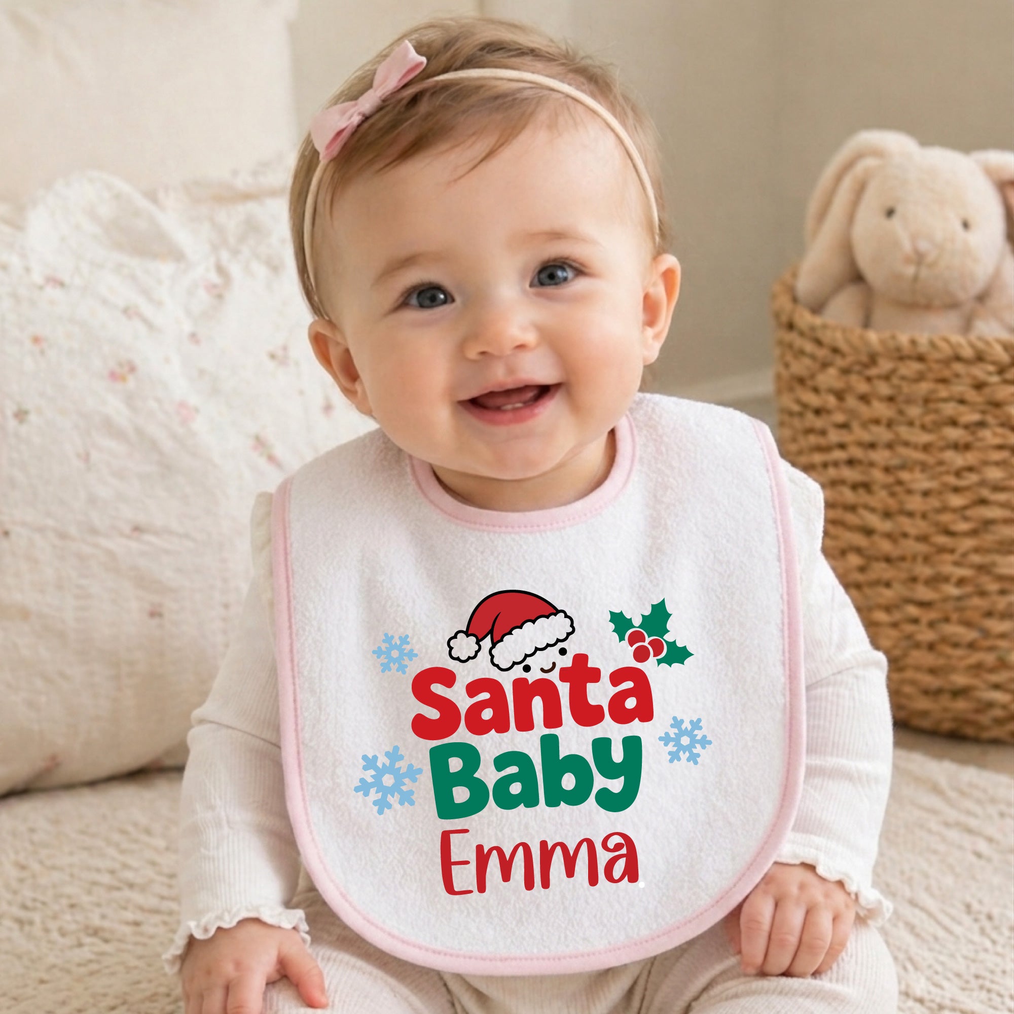 Personalized Christmas Baby Bib