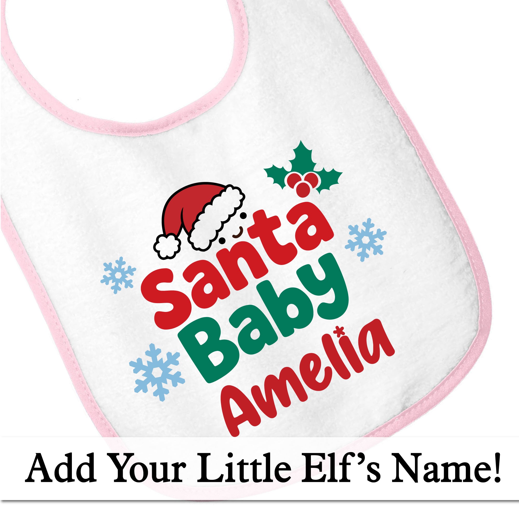 Personalized Christmas Baby Bib