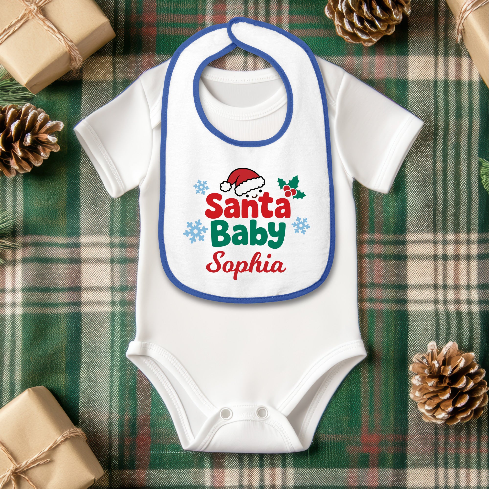 Personalized Christmas Baby Bib