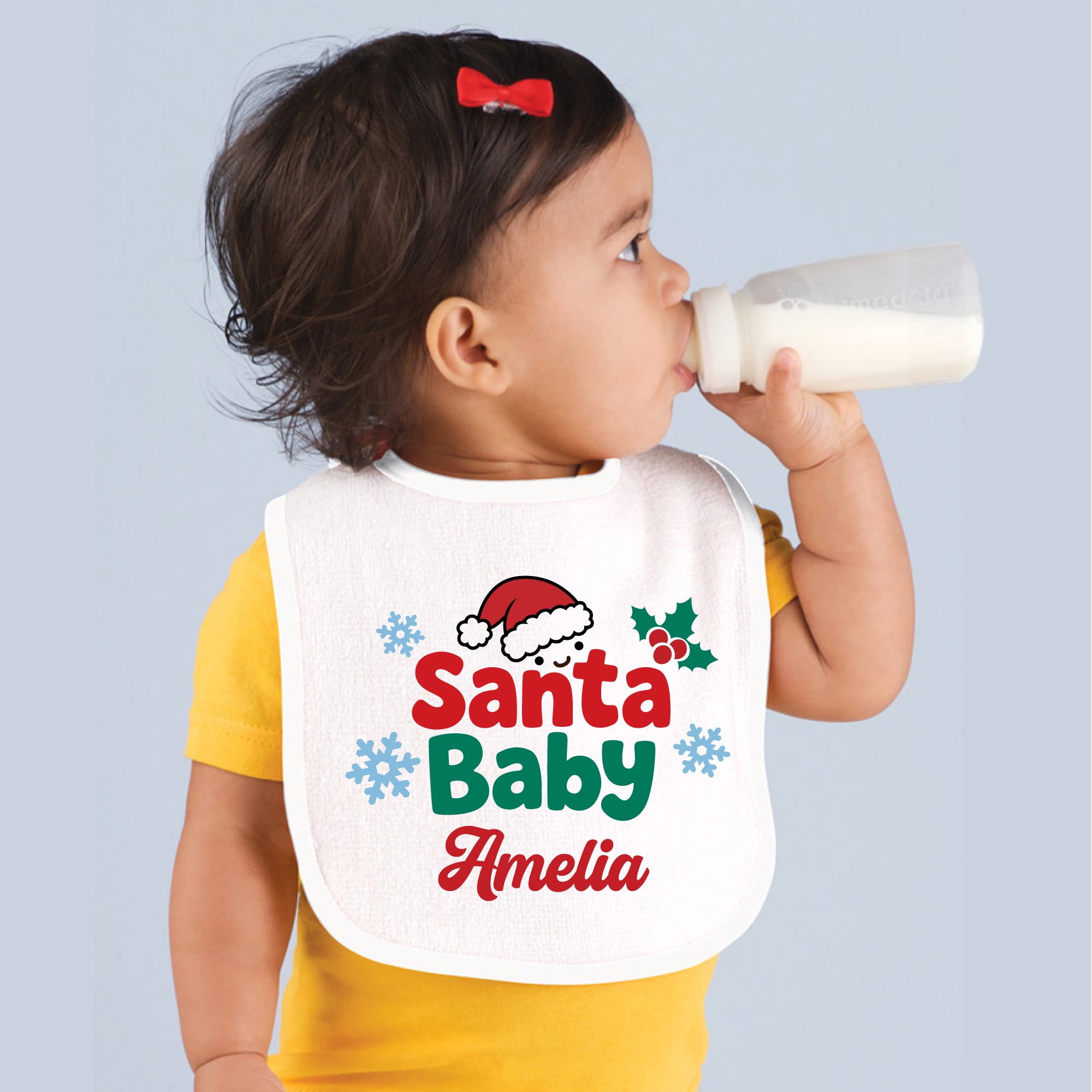 Personalized Christmas Baby Bib