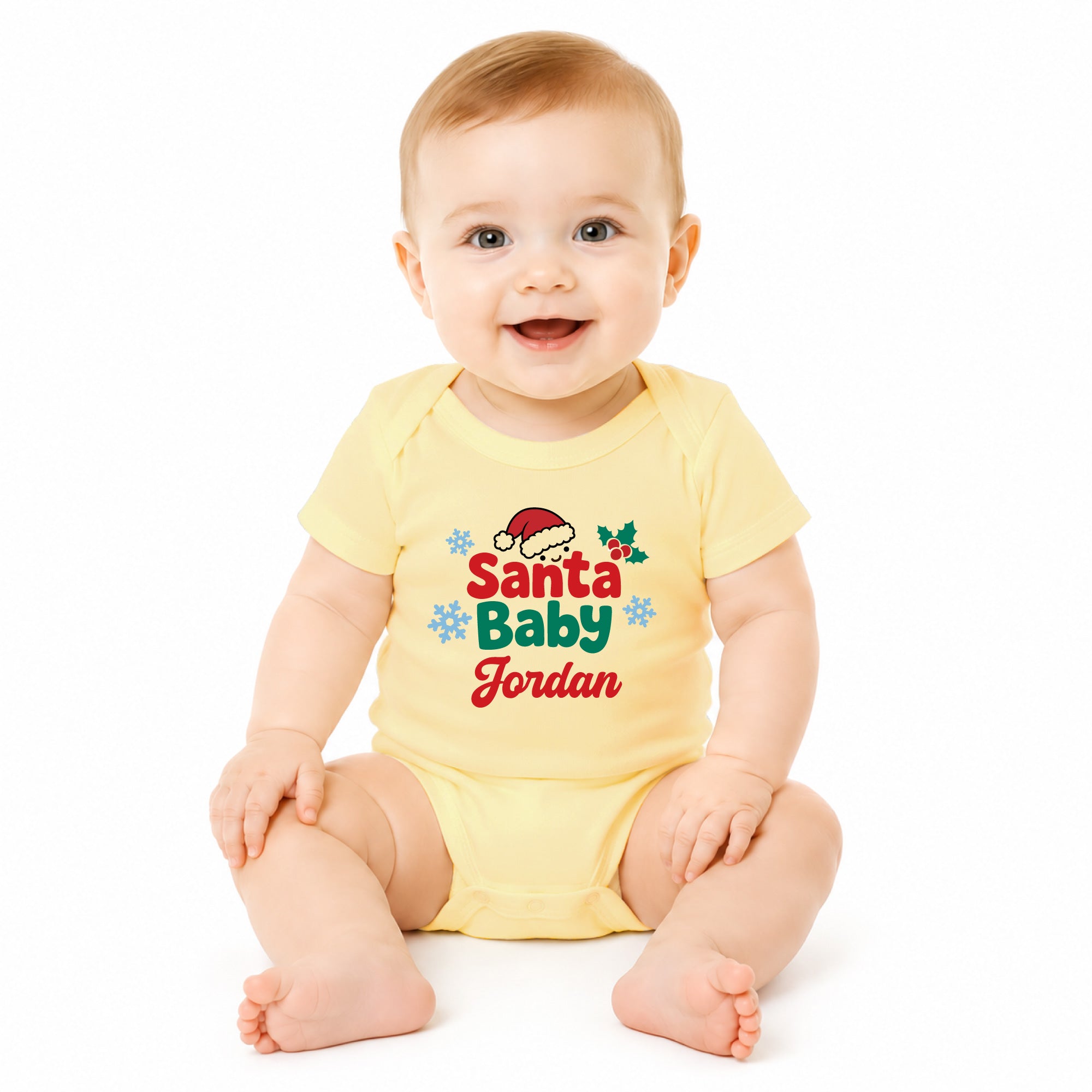 Personalized Santa Baby Christmas Bodysuit