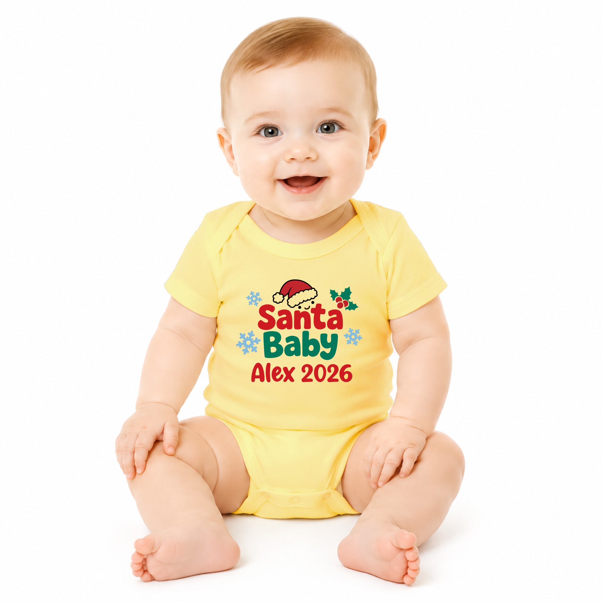 Personalized Santa Baby Christmas Bodysuit