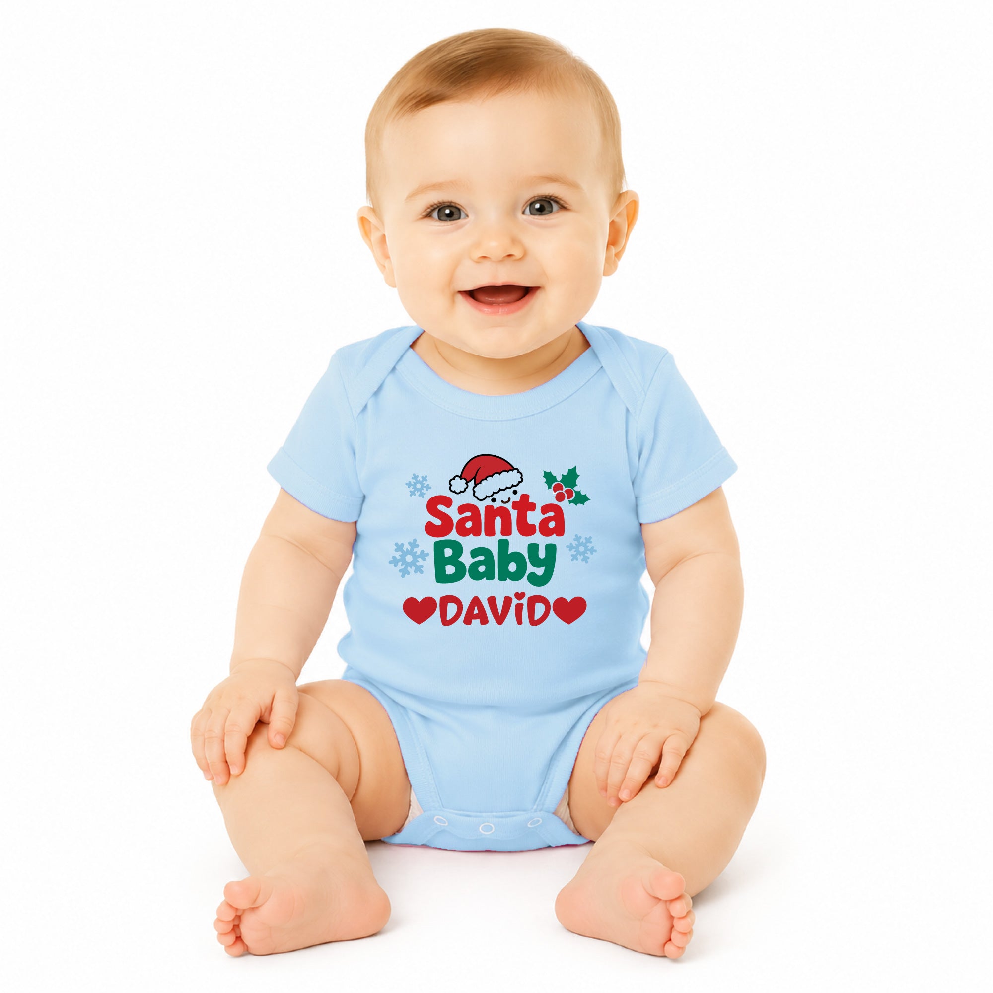 Personalized Santa Baby Christmas Bodysuit