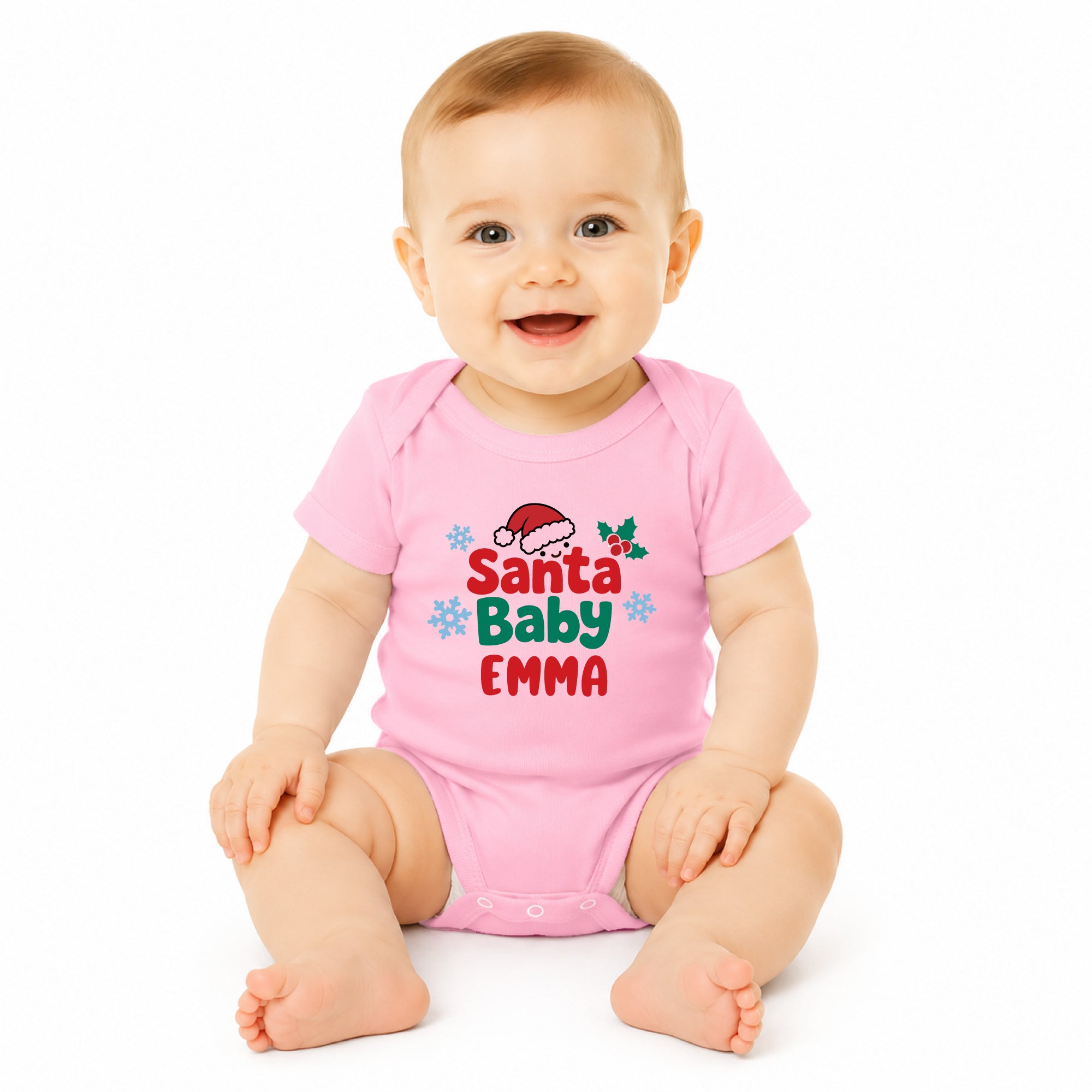 Personalized Santa Baby Christmas Bodysuit