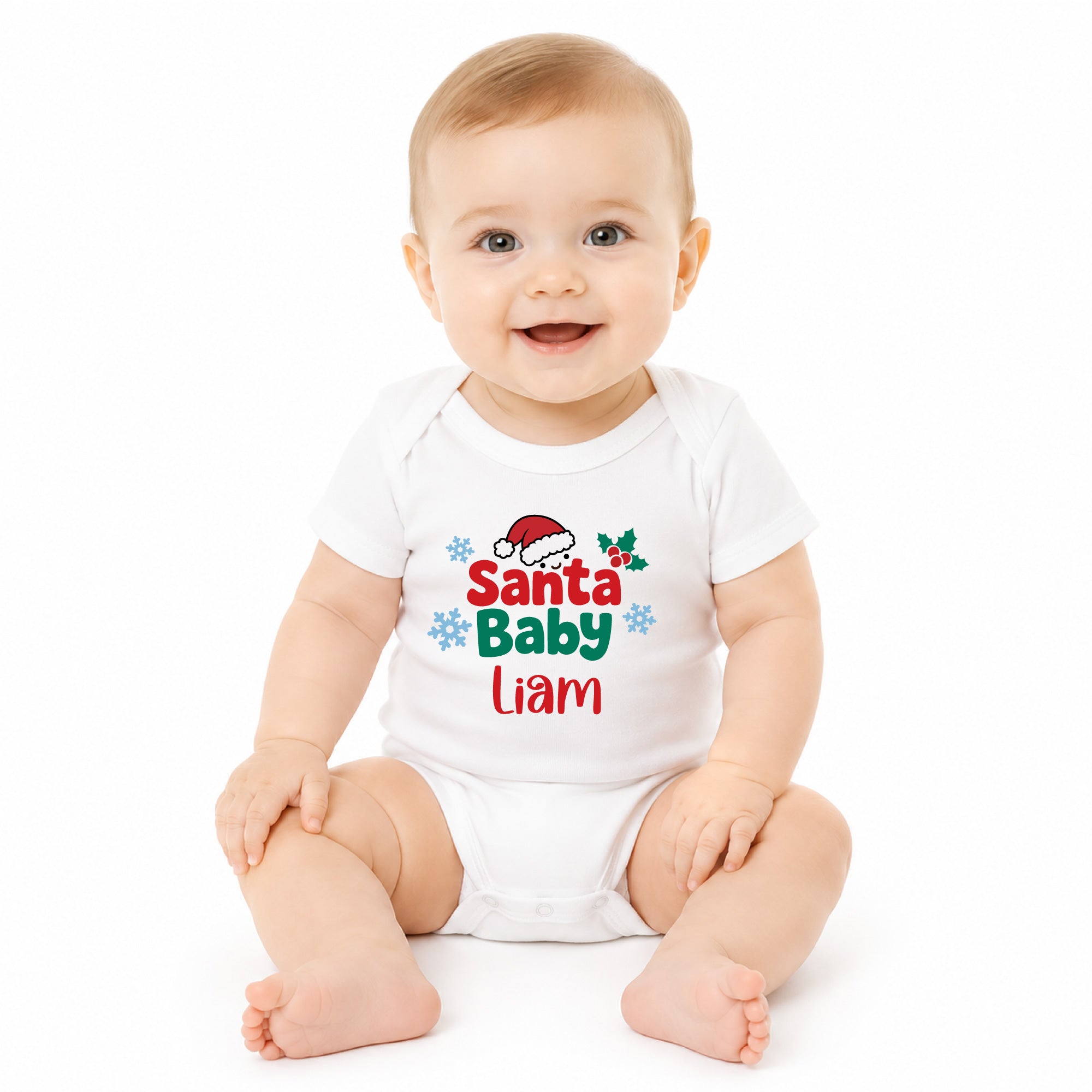 Personalized Santa Baby Christmas Bodysuit