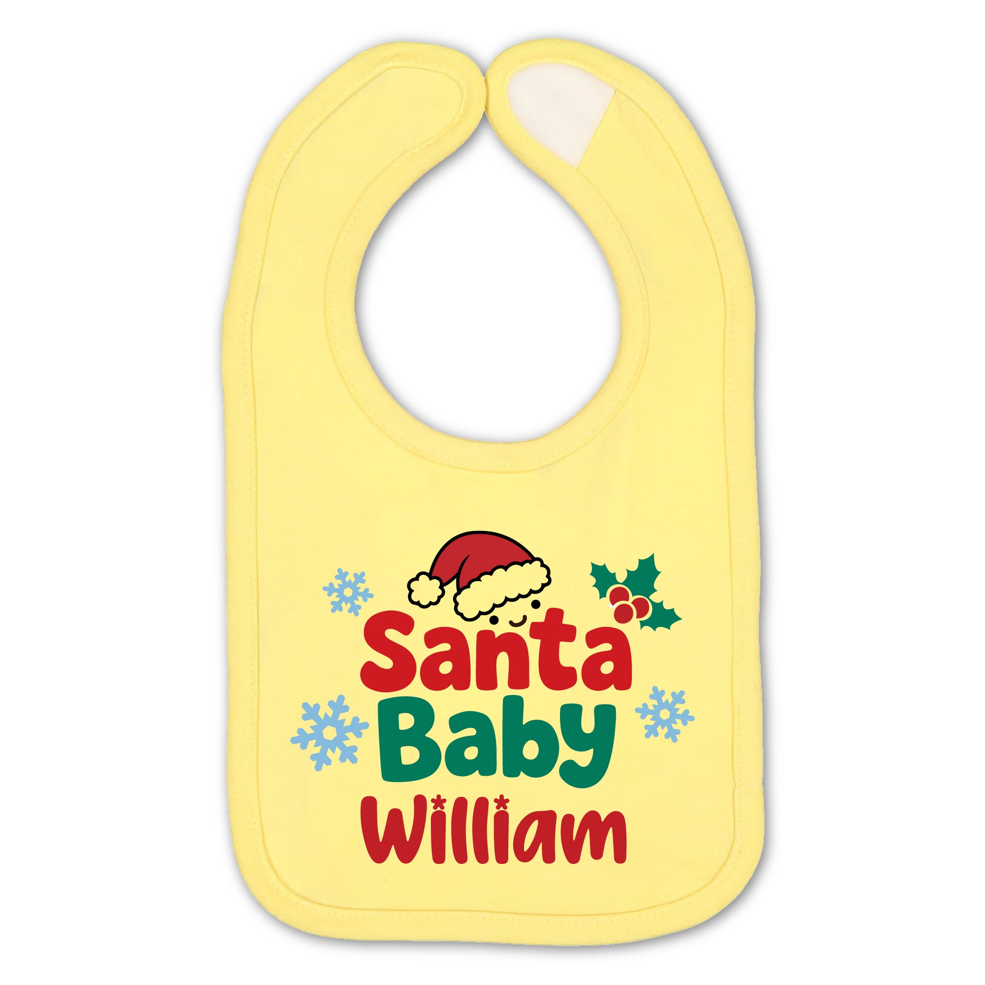 Personalized Santa Baby Christmas Baby Bib