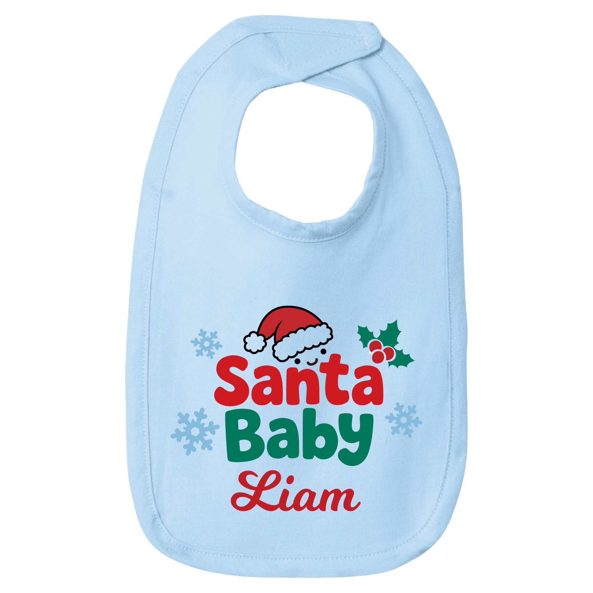 Personalized Santa Baby Christmas Baby Bib