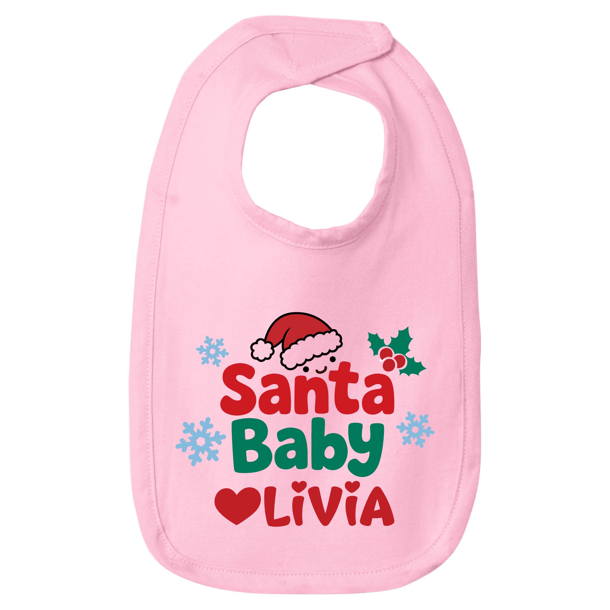 Personalized Santa Baby Christmas Baby Bib