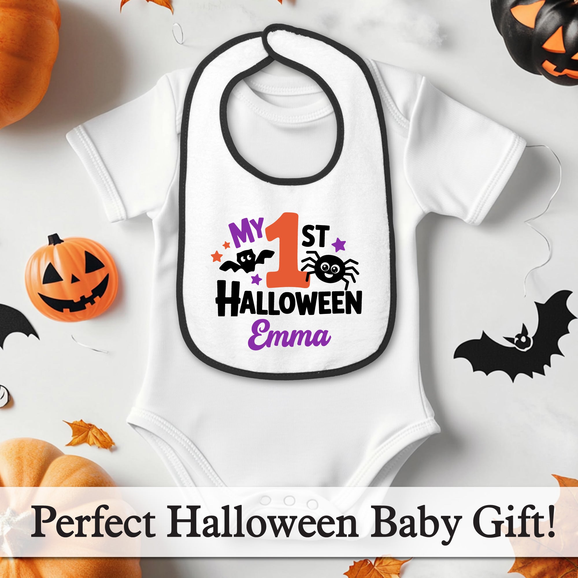 Personalized My 1st Halloween Bib