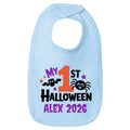 Personalized My 1st Halloween Premium Jersey Baby Bib | Custom Name