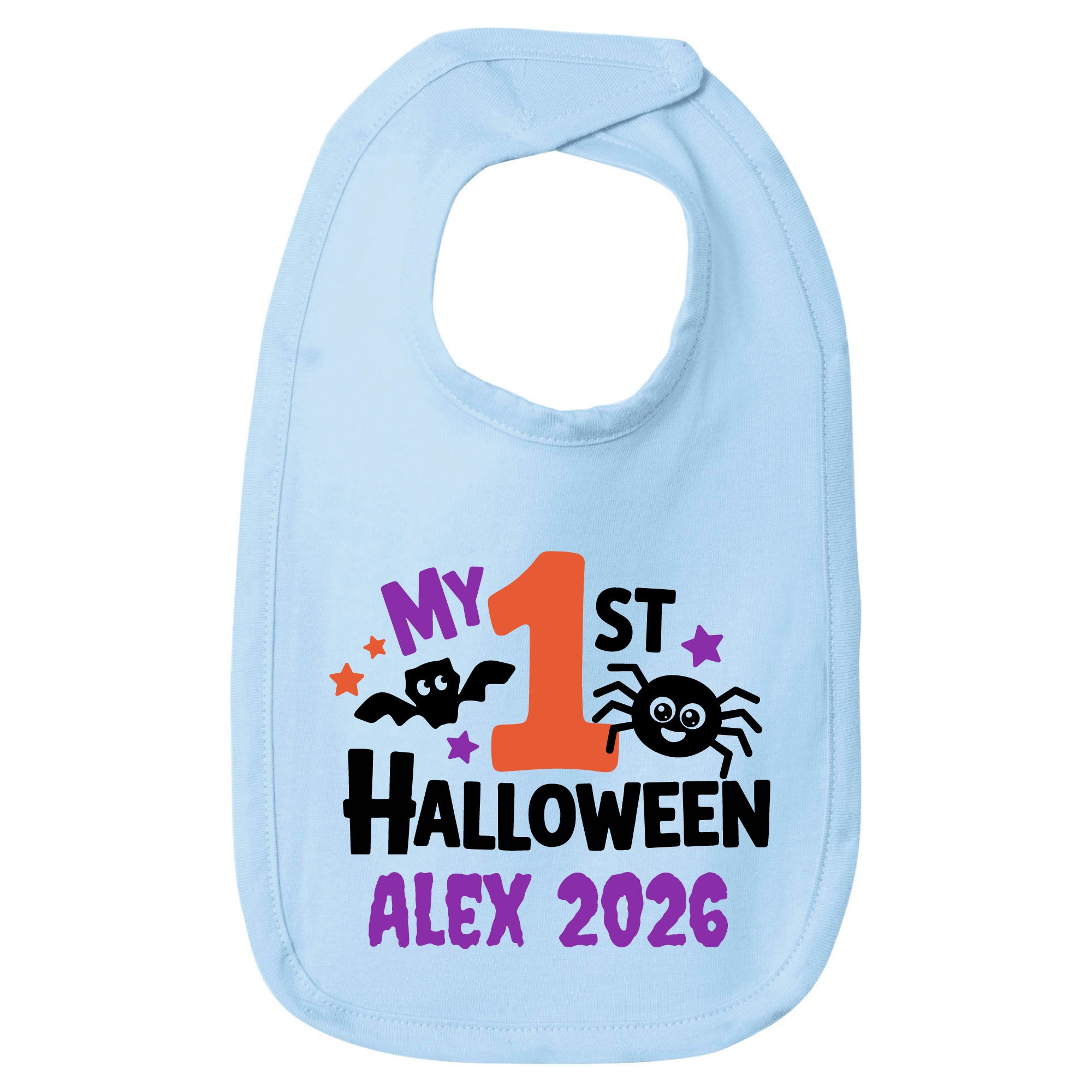 Personalized My 1st Halloween Premium Jersey Baby Bib | Custom Name