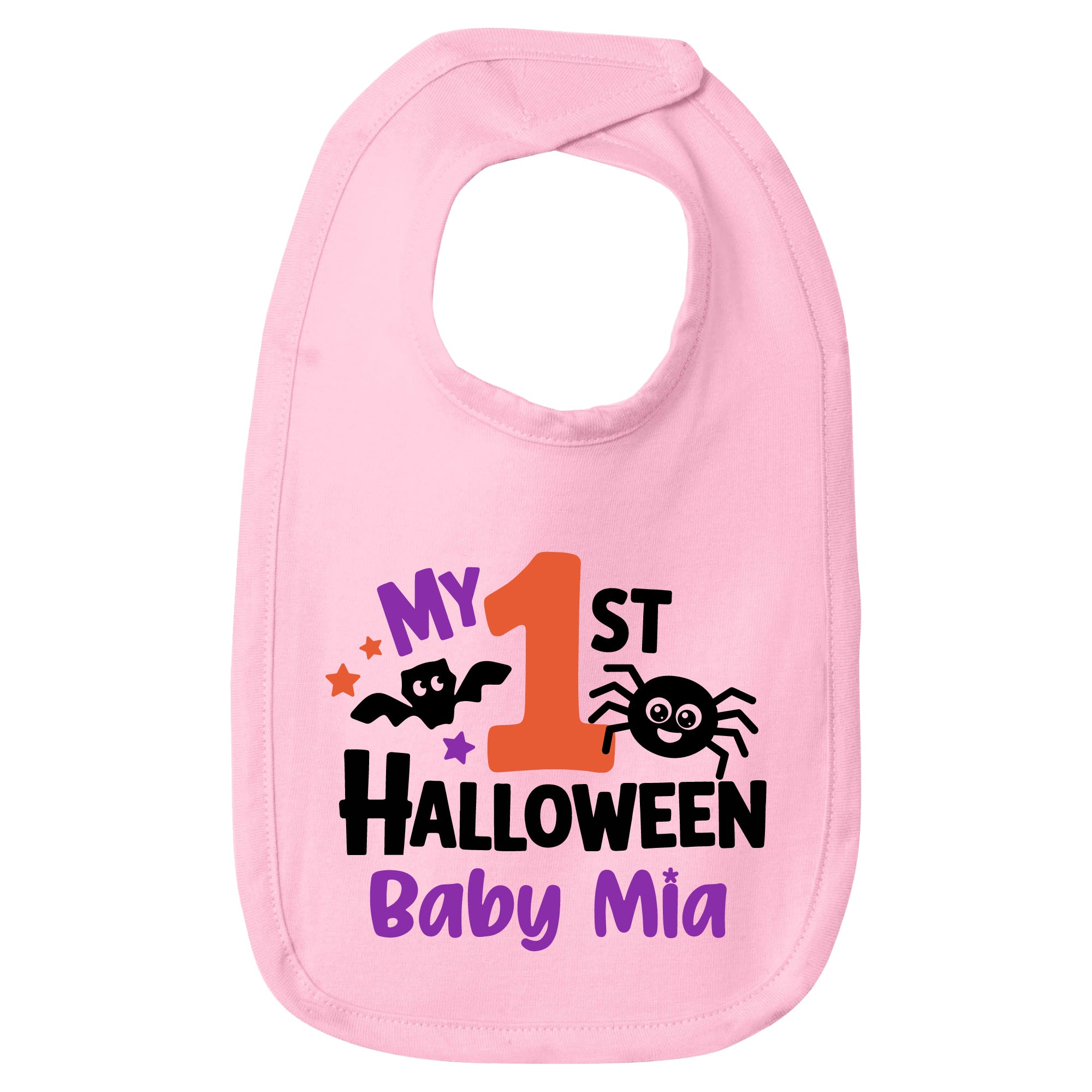 Personalized My 1st Halloween Premium Jersey Baby Bib | Custom Name