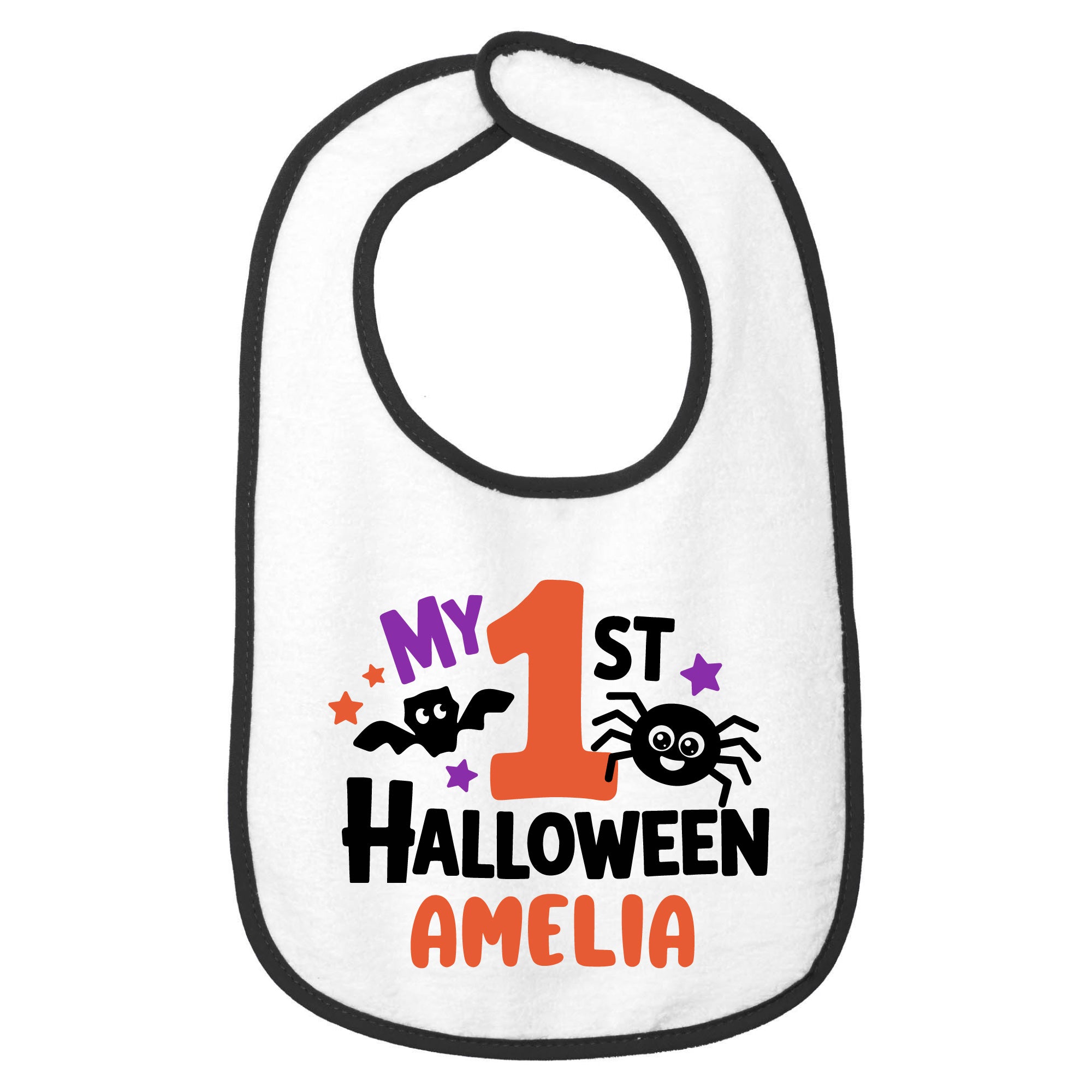Personalized My 1st Halloween Cotton Terry Baby Bib | Custom Name