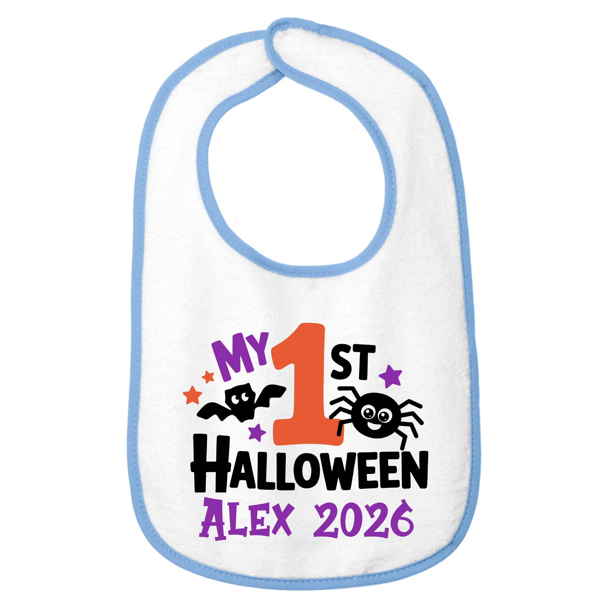 Personalized My 1st Halloween Cotton Terry Baby Bib | Custom Name