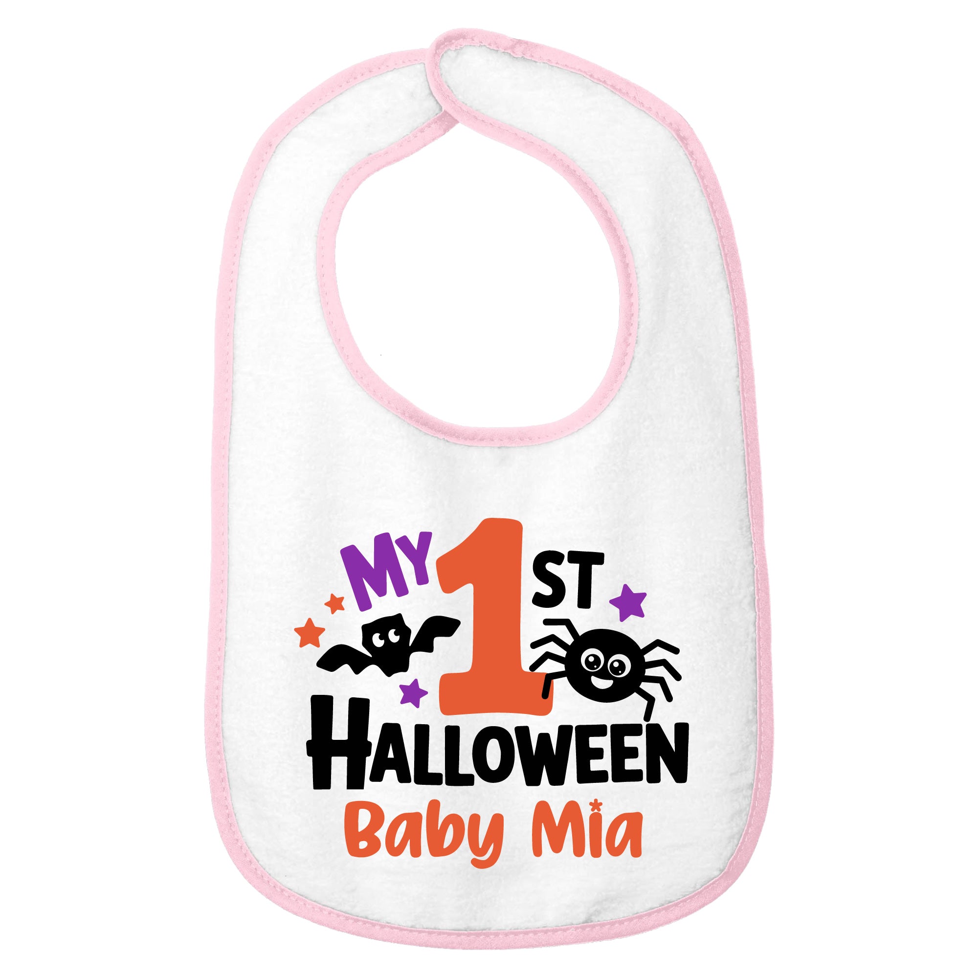 Personalized My 1st Halloween Cotton Terry Baby Bib | Custom Name
