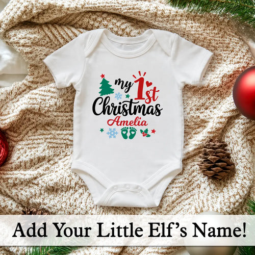 1st Christmas Baby Bodysuit