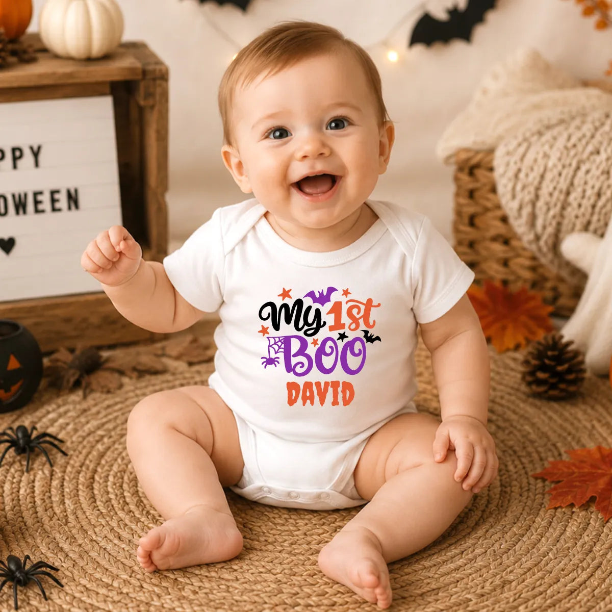 Personalized My 1st Boo Baby Bodysuit