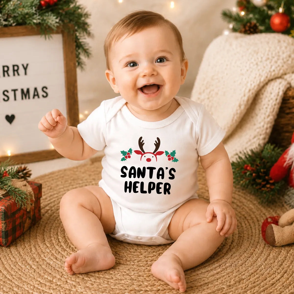Personalized Christmas Baby Bodysuit