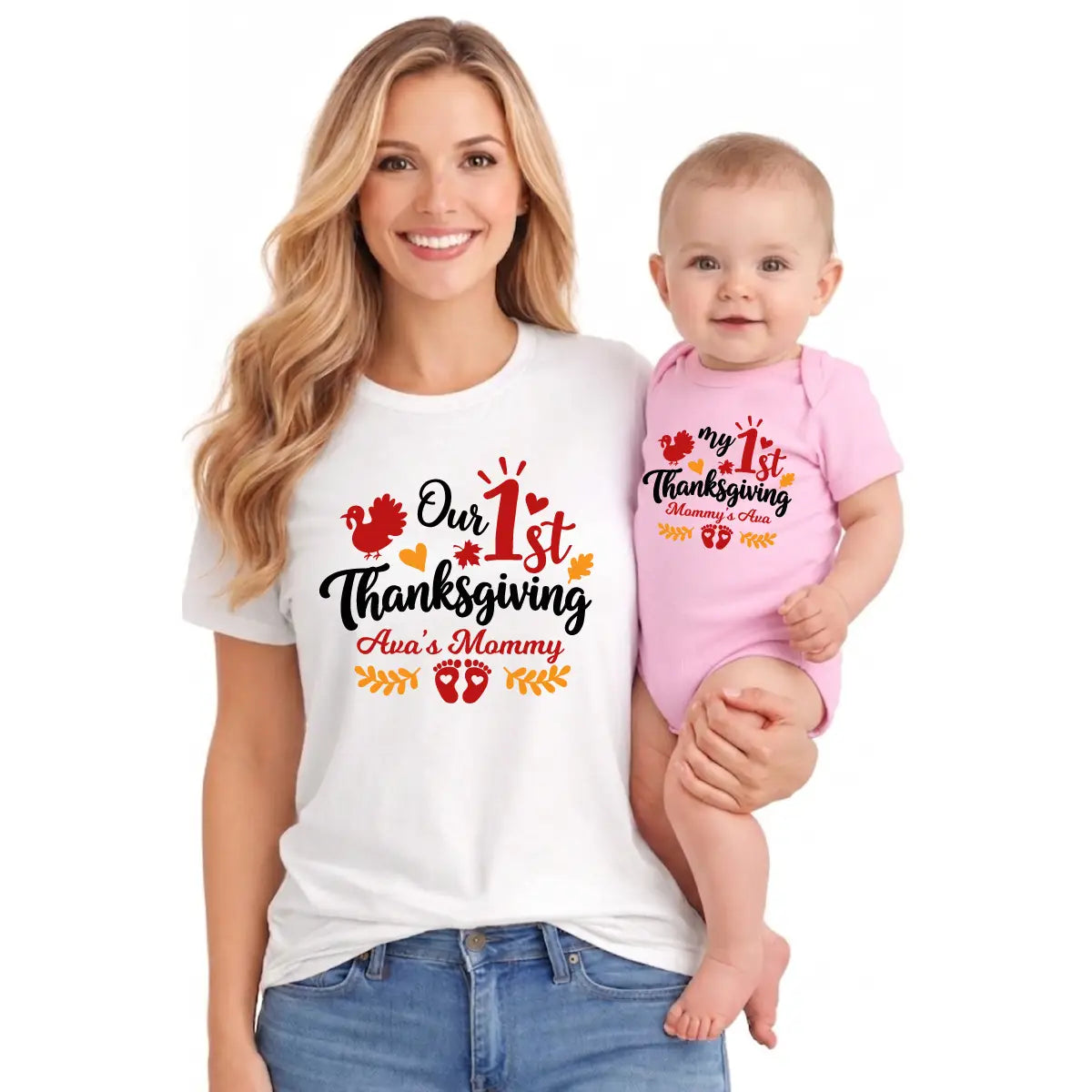 Personalized 1st Thanksgiving Mommy and Me 
