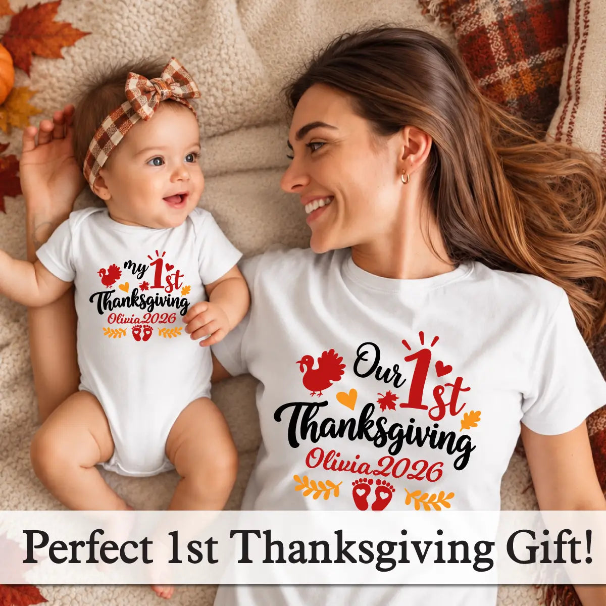 Personalized 1st Thanksgiving Mommy and Me 