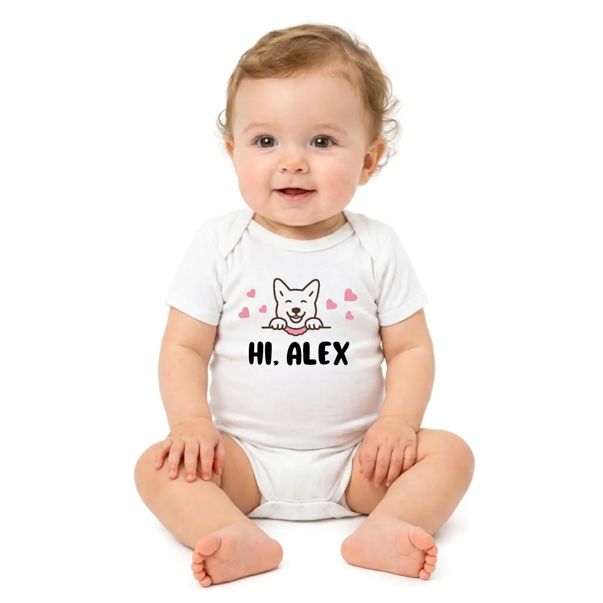 Personalized Puppy Baby Bodysuit