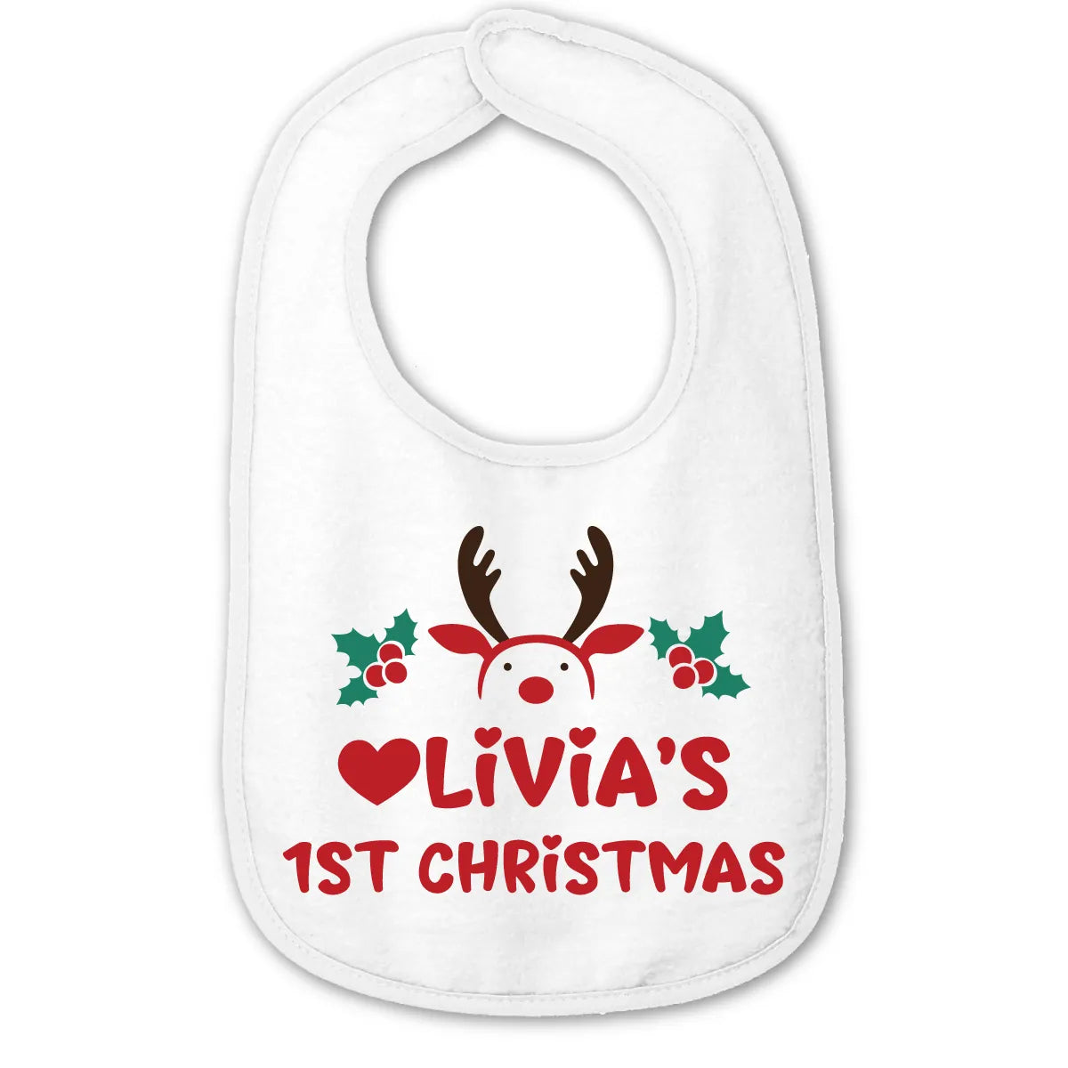 Personalized Christmas Baby Bib
