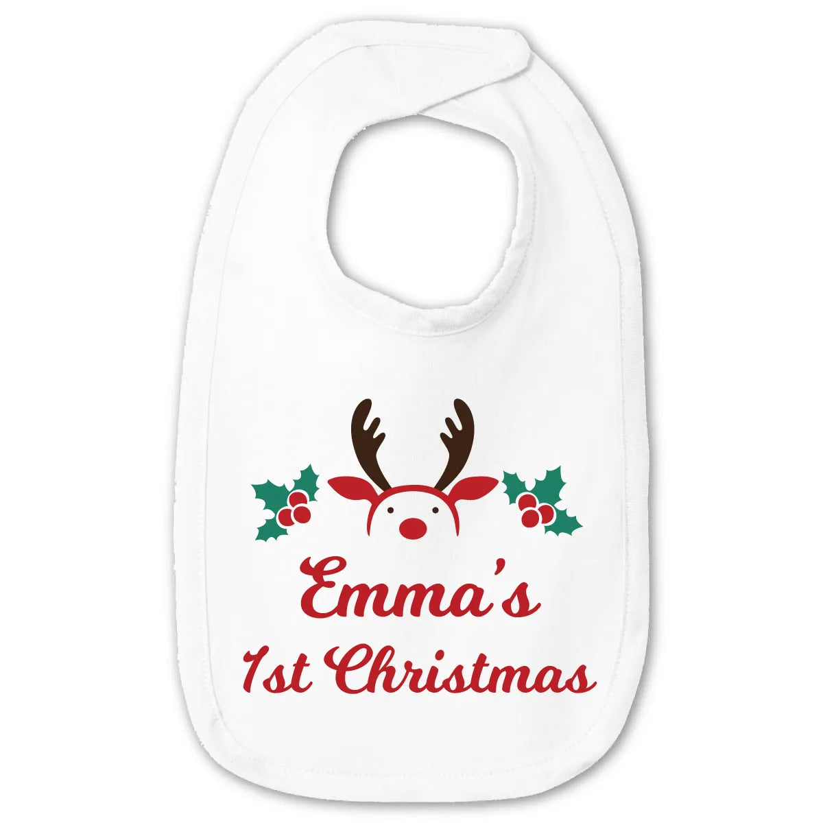 Personalized Christmas Baby Bib