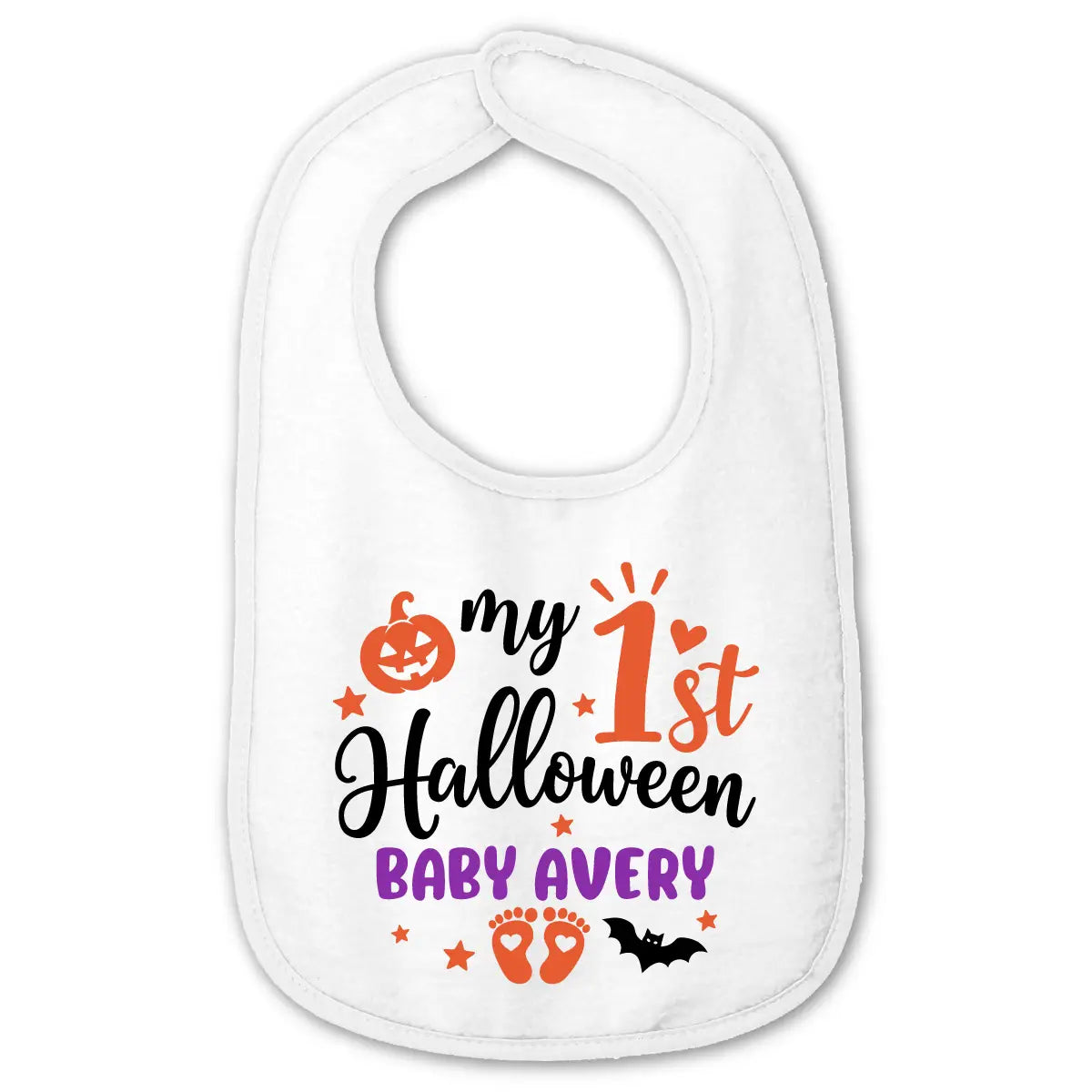 Personalized 1st Halloween Baby Bib