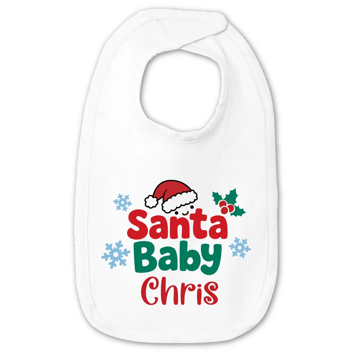 Personalized Santa Baby Christmas Bib