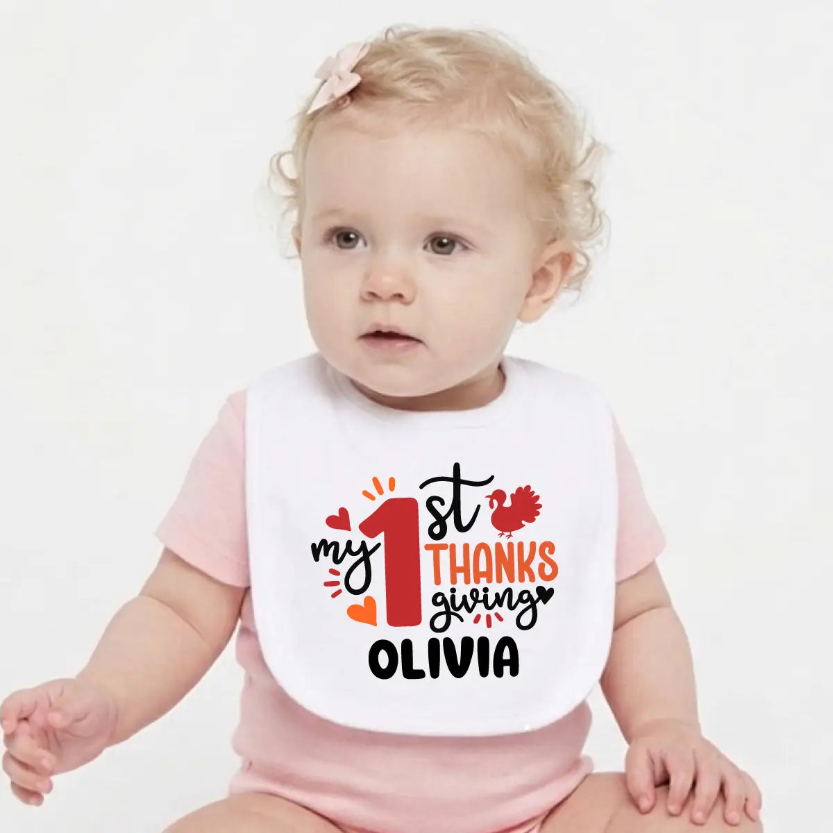 Personalized Thanksgiving Baby Bib